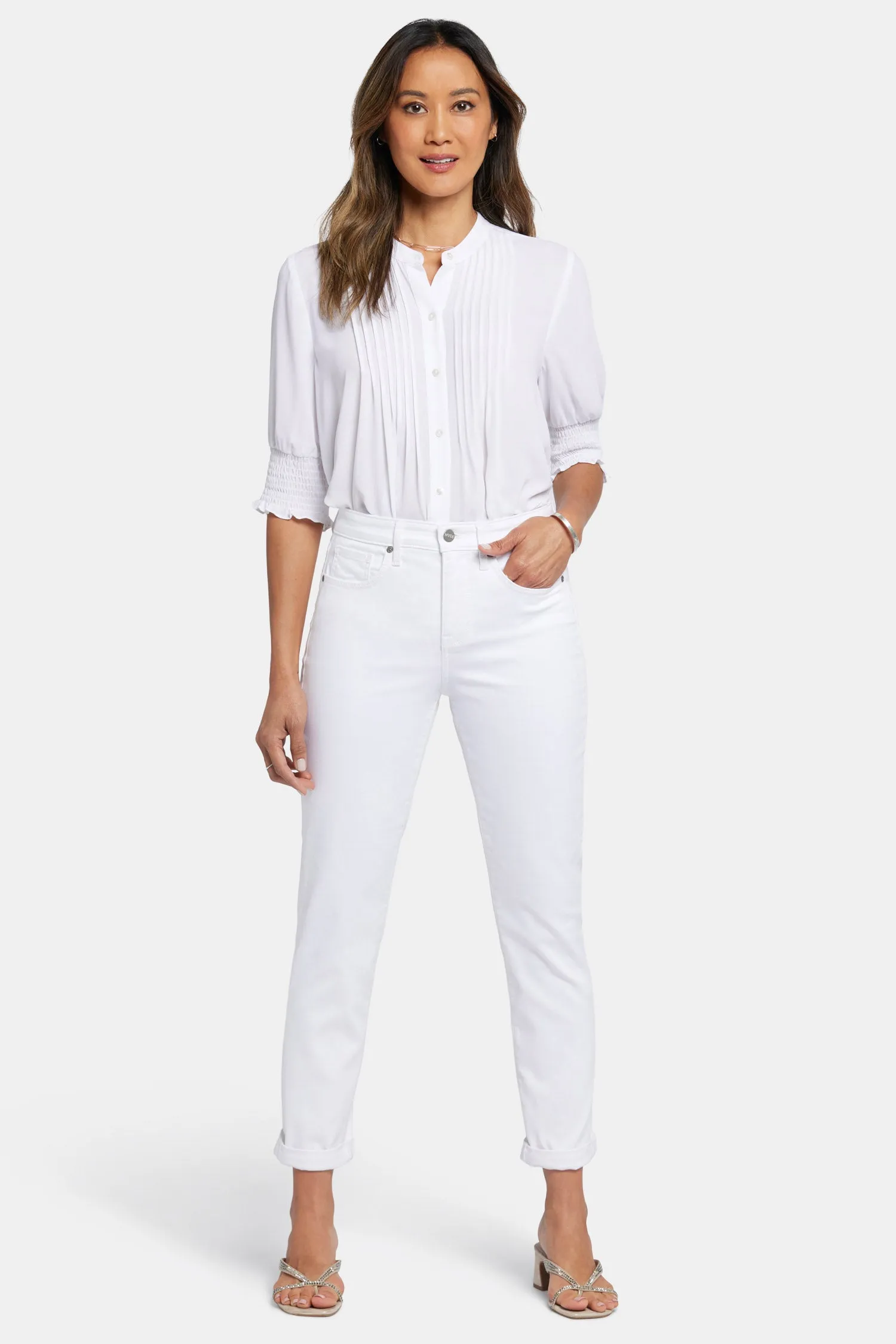Margot Girlfriend Jeans In Petite - Optic White sold by NYDJ product image thumbnail 4