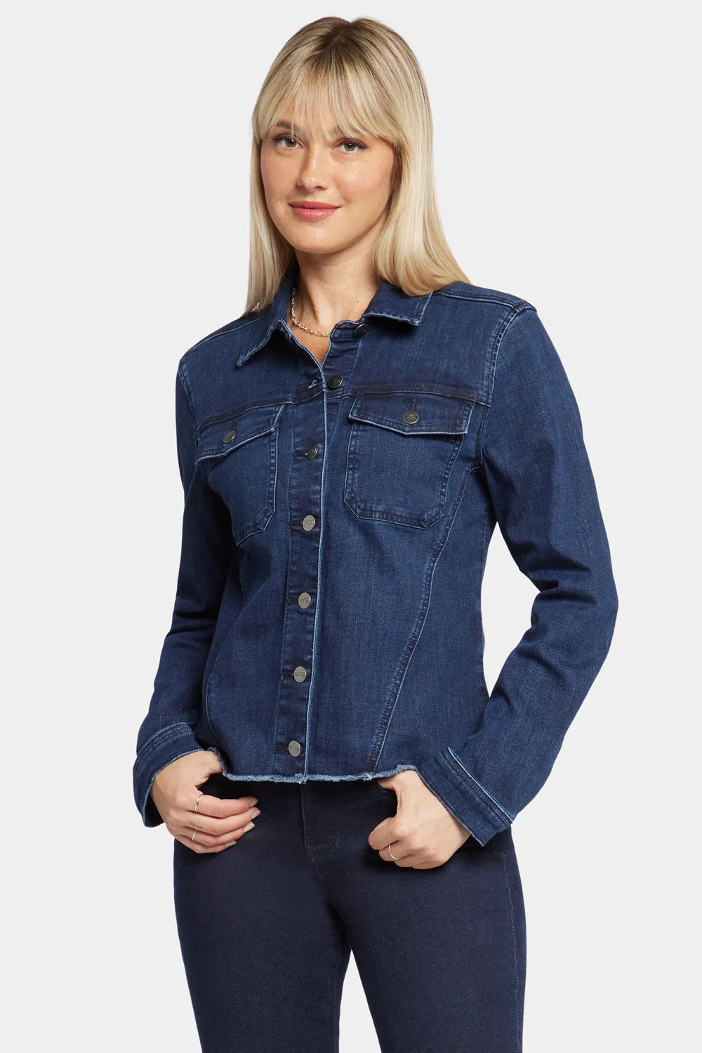 Frayed Hem Denim Jacket - Underground sold by NYDJ product image thumbnail 4