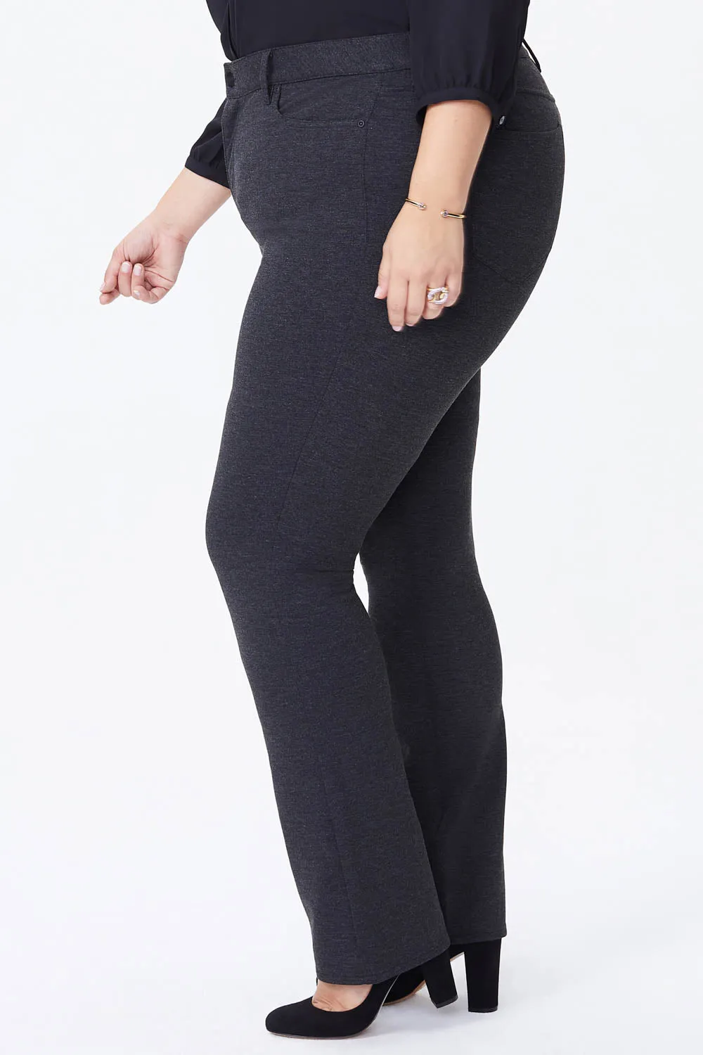 Marilyn Straight Pants In Plus Size - Charcoal Heathered sold by NYDJ product image thumbnail 4