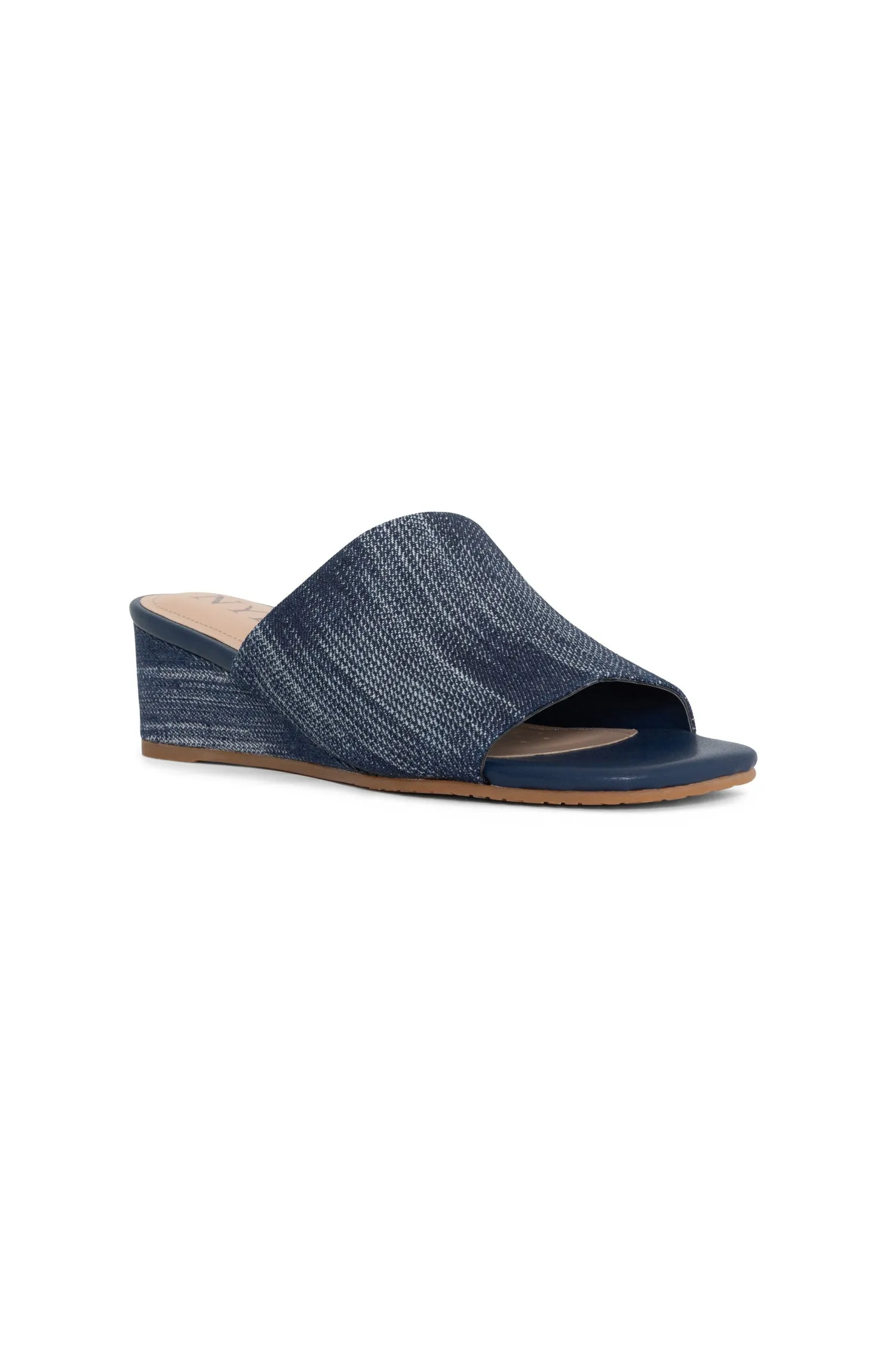 Claudine Wedge Mule Sandals - Dark Blue sold by NYDJ