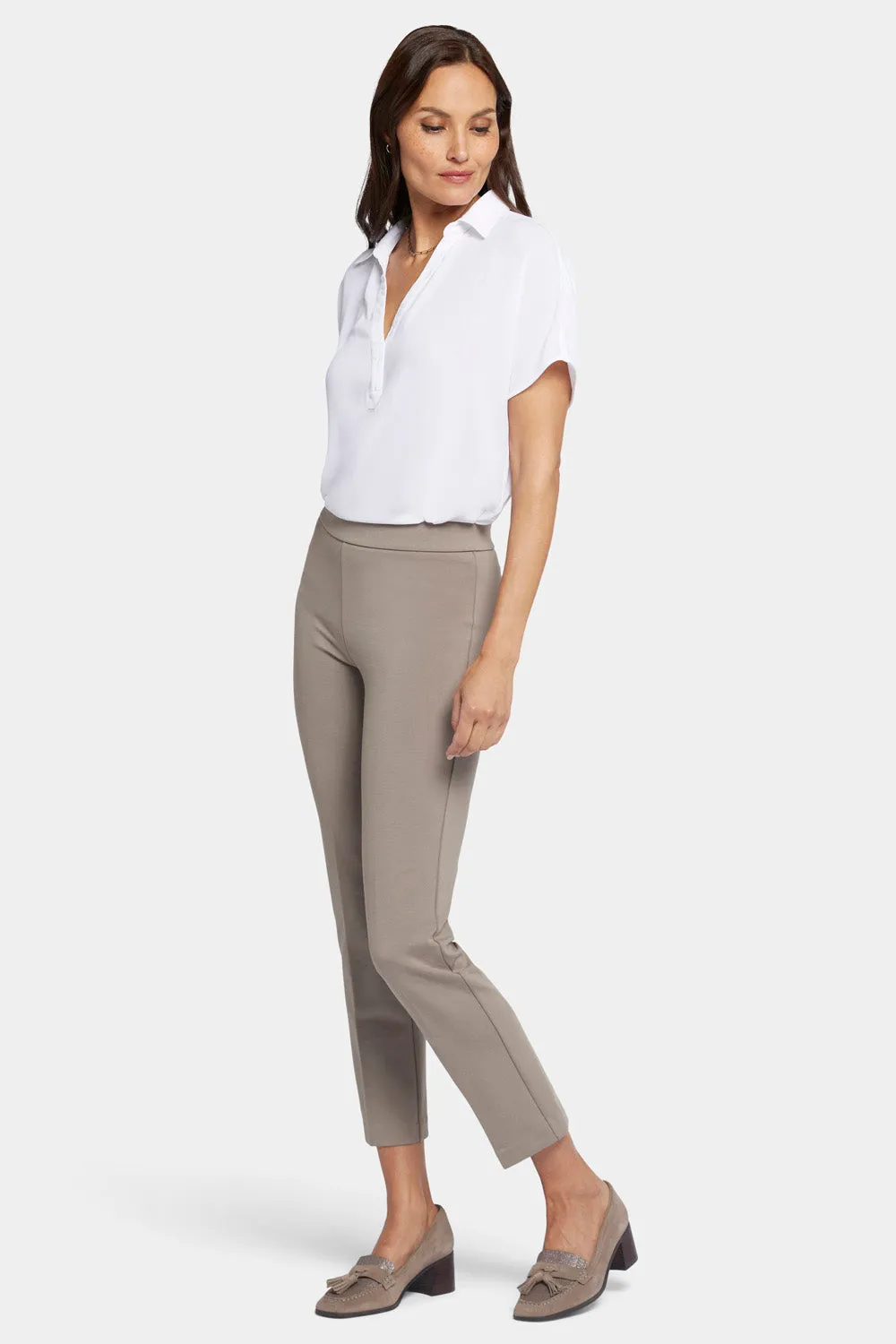 Pull-On Straight Ankle Trouser Pants - Saddlewood sold by NYDJ product image thumbnail 4