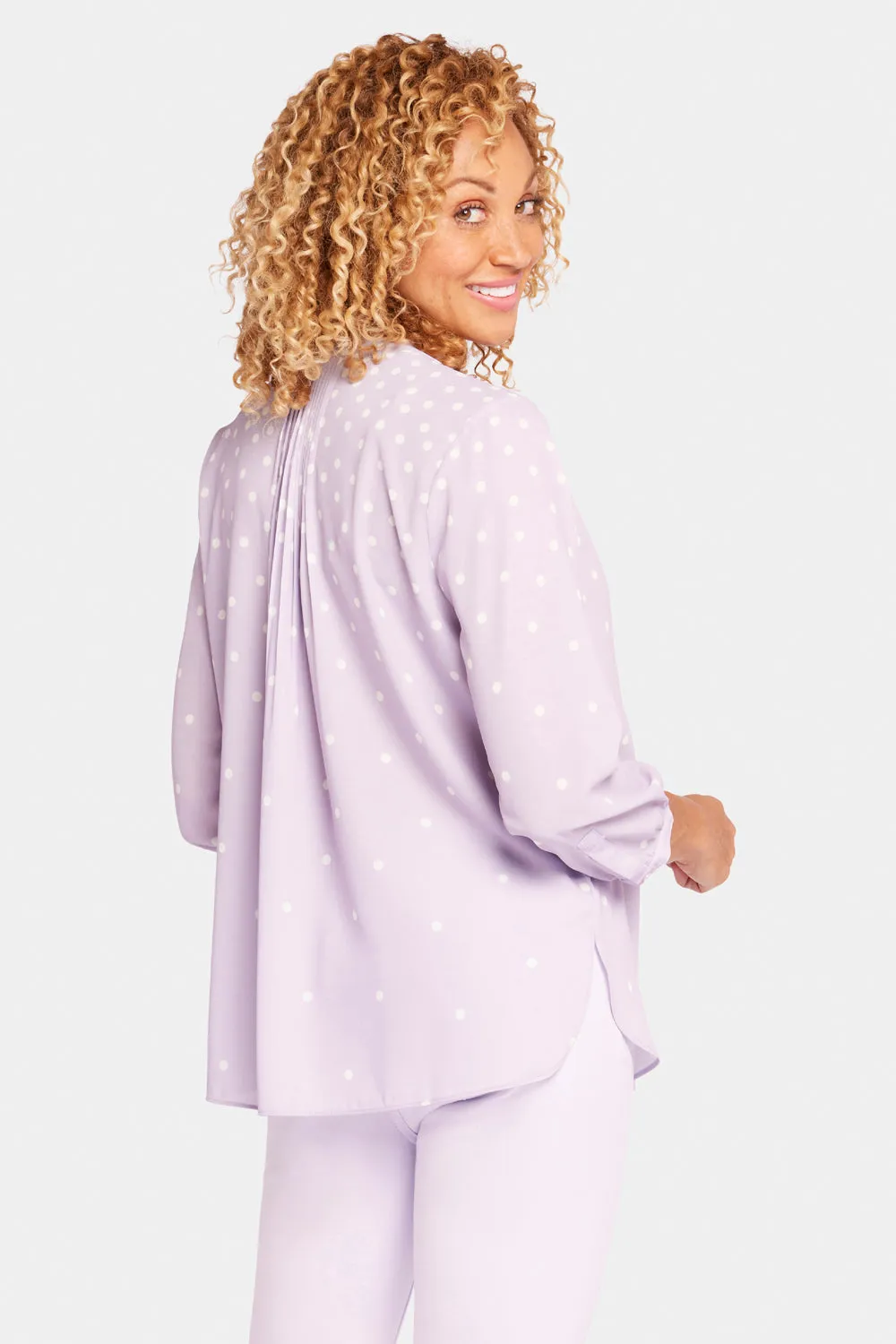 Pintuck Blouse - Fanciful Dots sold by NYDJ product image thumbnail 2