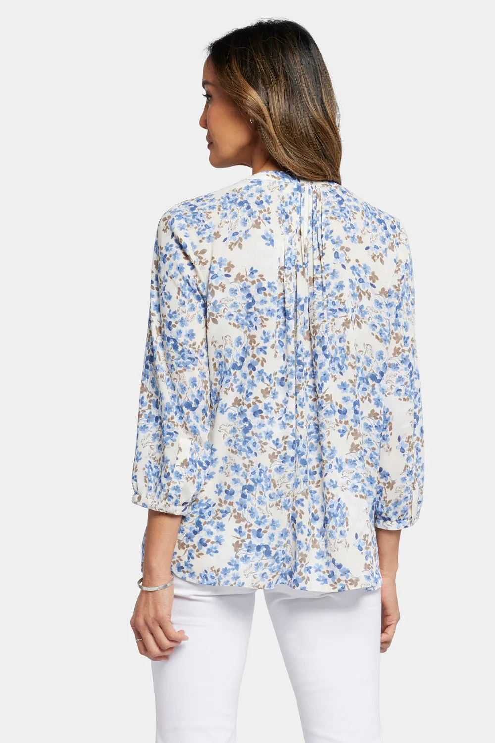 Pintuck Blouse - Blue Dahlia sold by NYDJ product image thumbnail 2