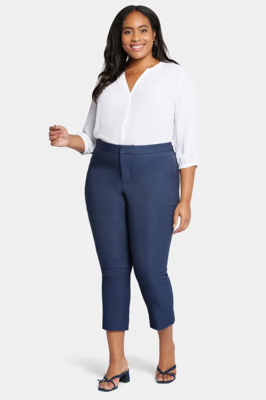 Slim Trouser Ankle Pants In Plus Size - Dark Blue Heather sold by NYDJ