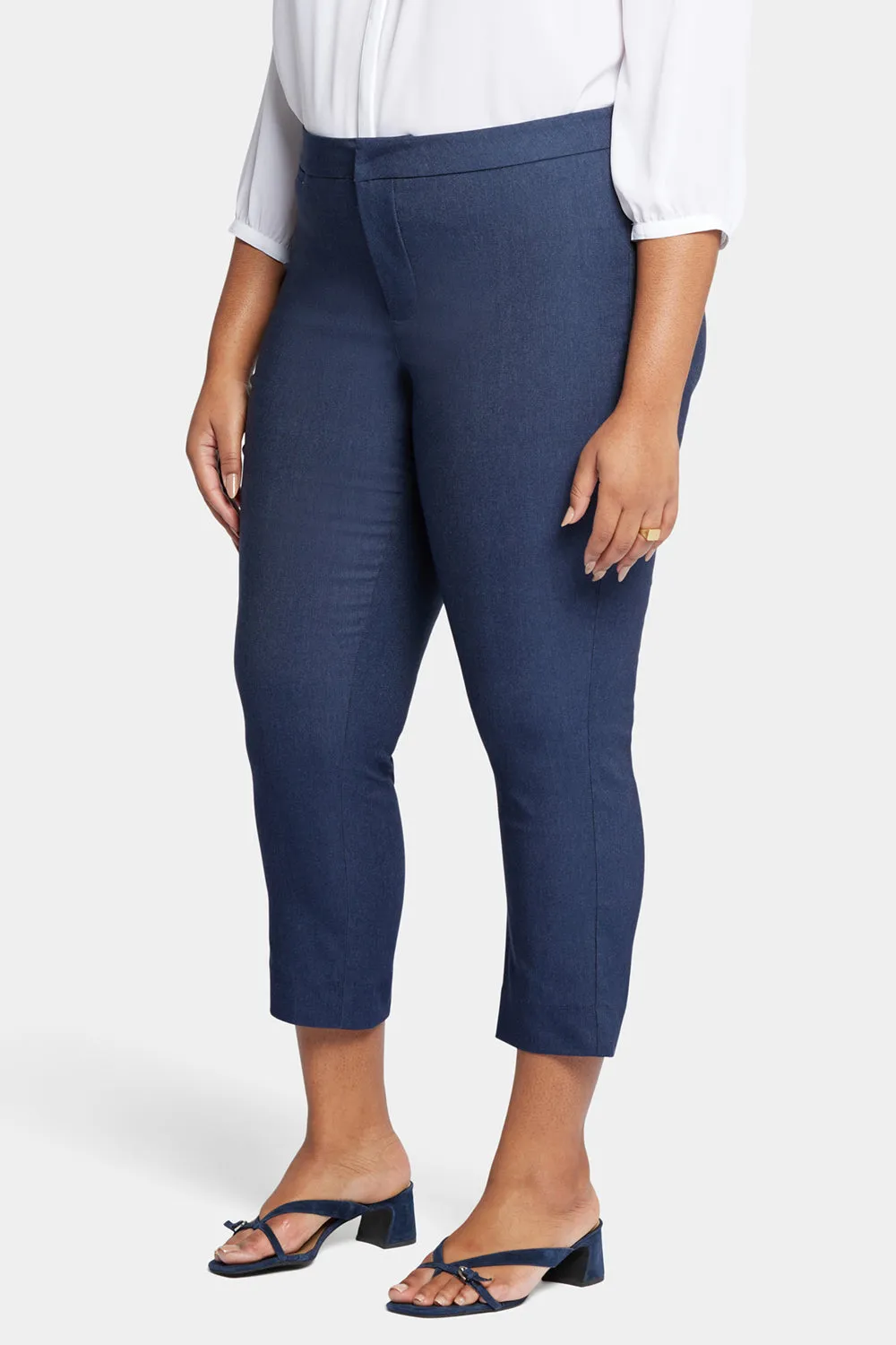 Slim Trouser Ankle Pants In Plus Size - Dark Blue Heather sold by NYDJ product image thumbnail 3