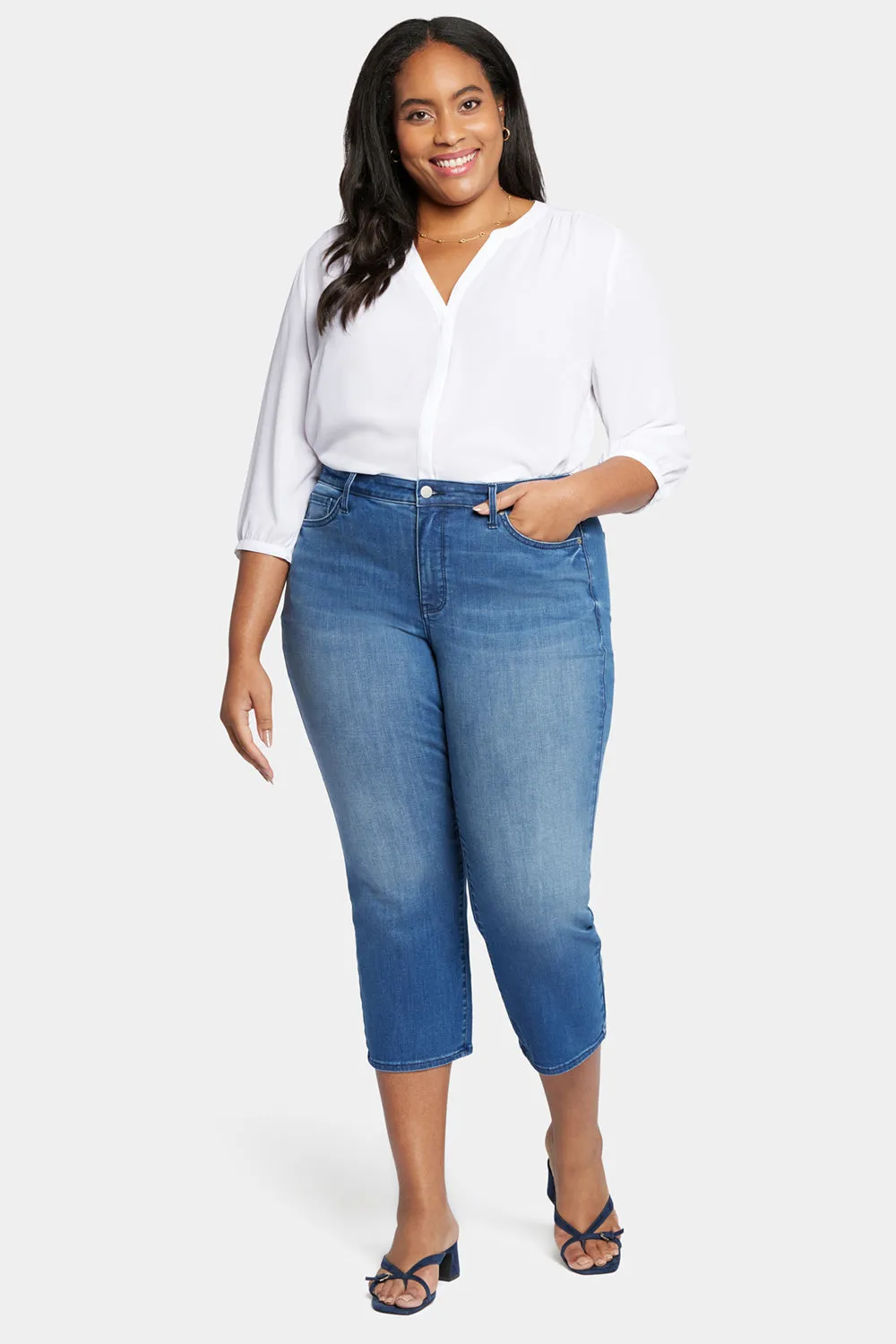 Relaxed Piper Crop Jeans In Plus Size - Melody sold by NYDJ
