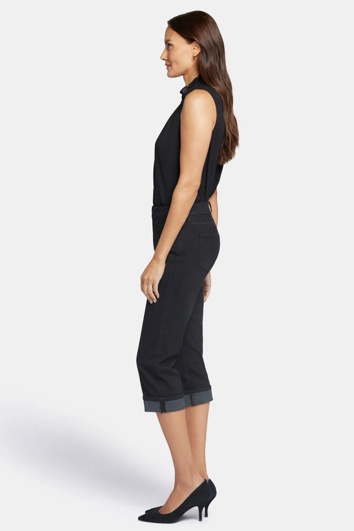 Marilyn Straight Crop Jeans In Petite - Black sold by NYDJ product image thumbnail 5