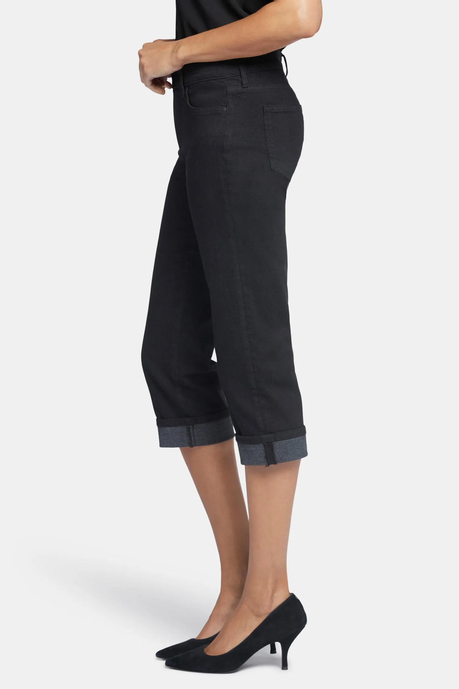 Marilyn Straight Crop Jeans In Petite - Black sold by NYDJ product image thumbnail 3