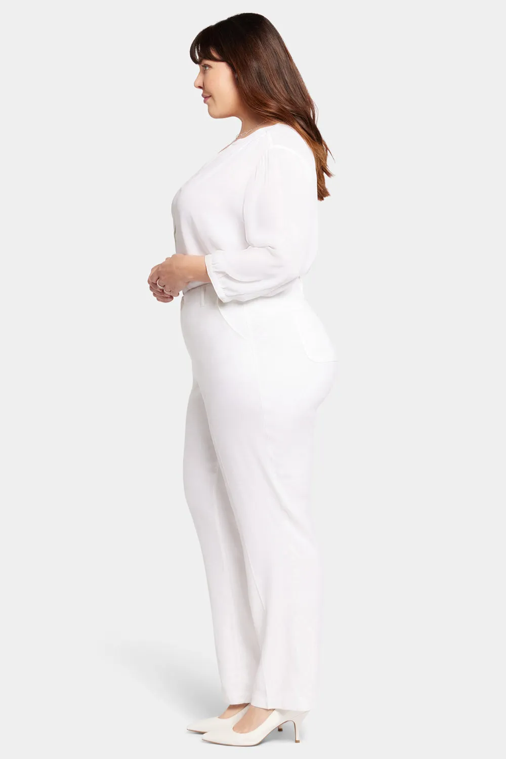 Marilyn Straight Pants In Plus Size - Optic White sold by NYDJ product image thumbnail 5