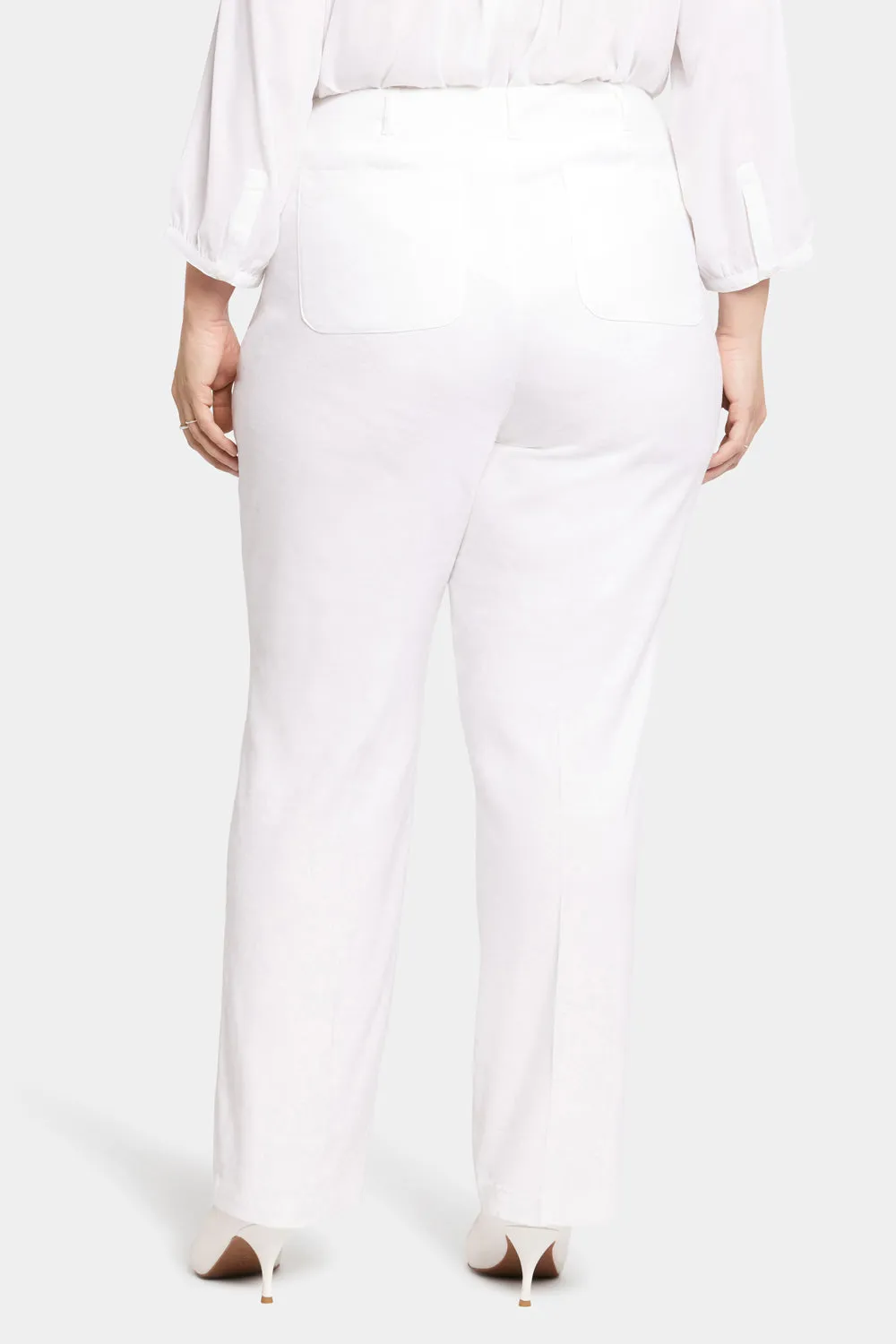 Marilyn Straight Pants In Plus Size - Optic White sold by NYDJ product image thumbnail 2
