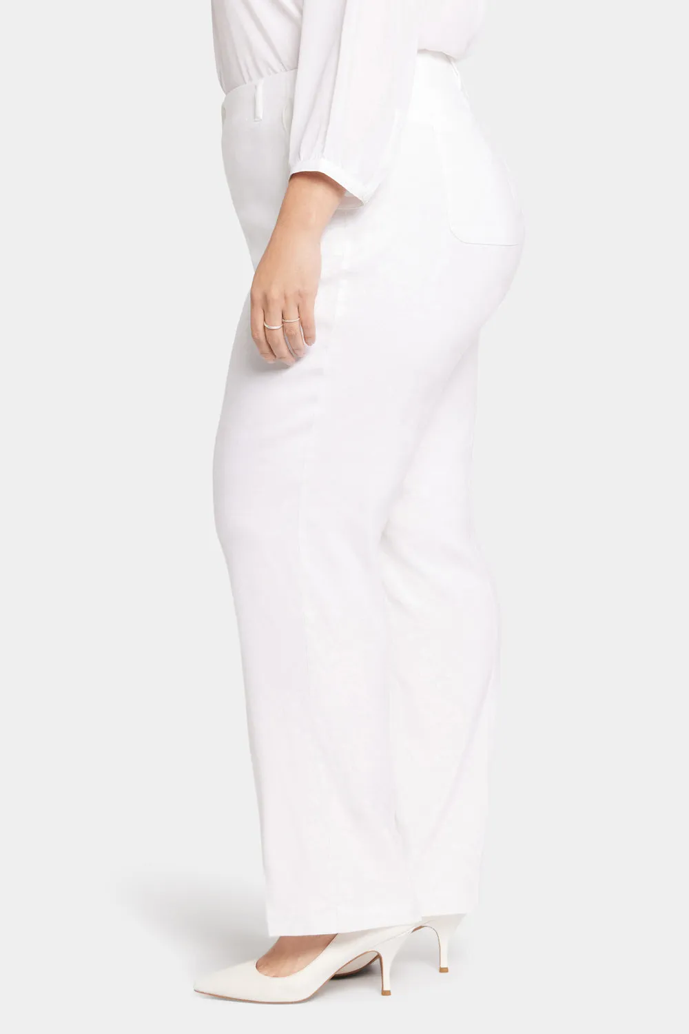Marilyn Straight Pants In Plus Size - Optic White sold by NYDJ product image thumbnail 3