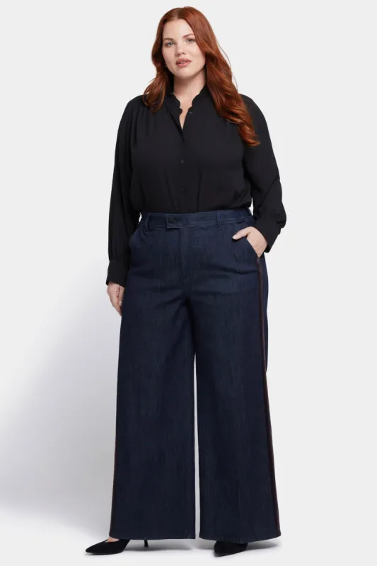 Mona Wide Leg Trouser Jeans In Plus Size - Lightweight Rinse sold by NYDJ