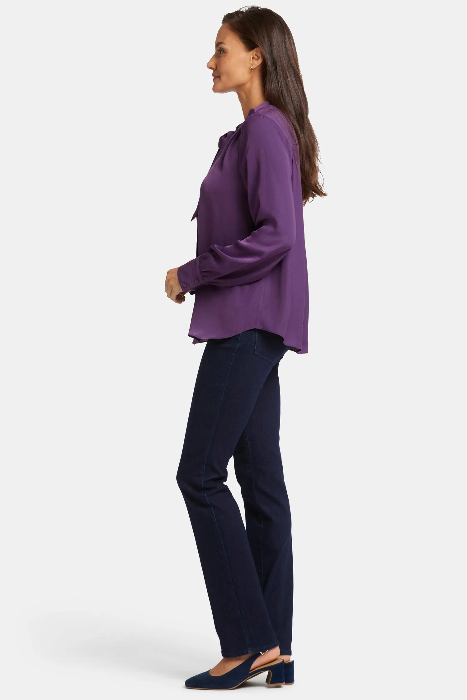 Tie-Neck Blouse - Grape Royale sold by NYDJ product image thumbnail 3