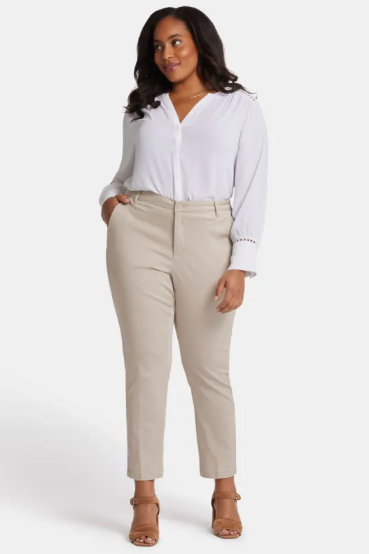 Sadie Slim Pants In Plus Size - Feather sold by NYDJ