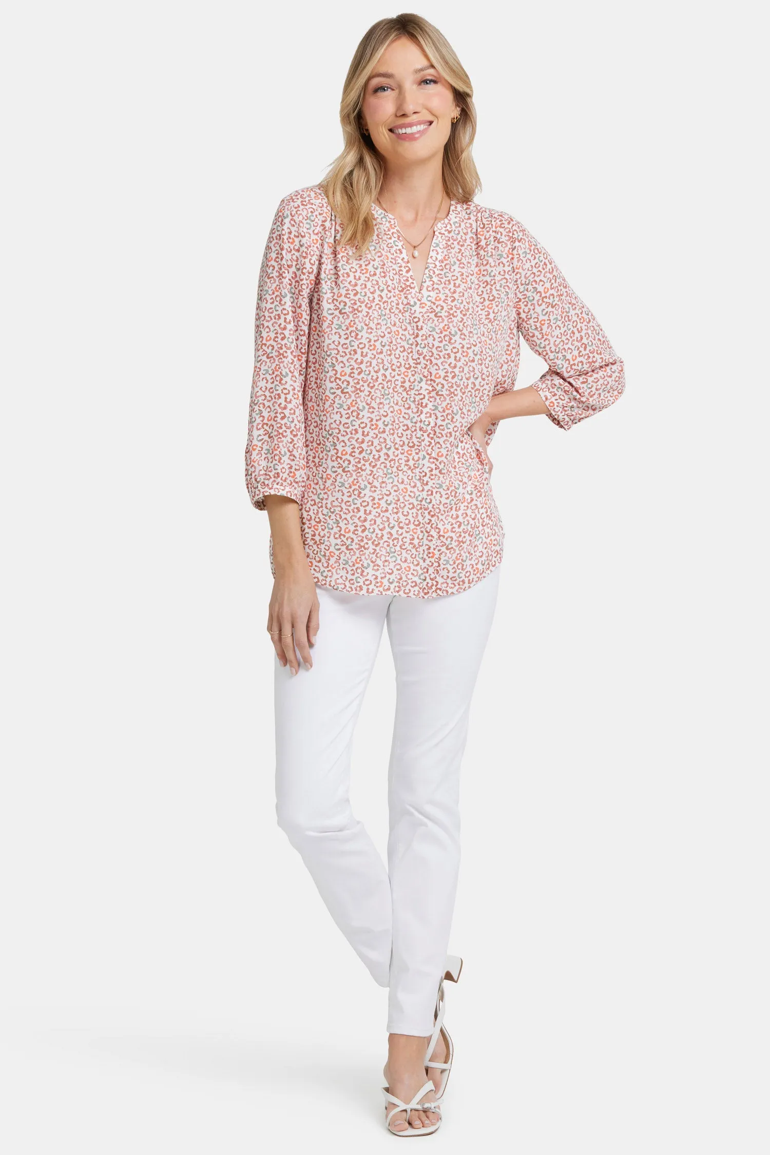 Pintuck Blouse - Copper Cat sold by NYDJ product image thumbnail 5