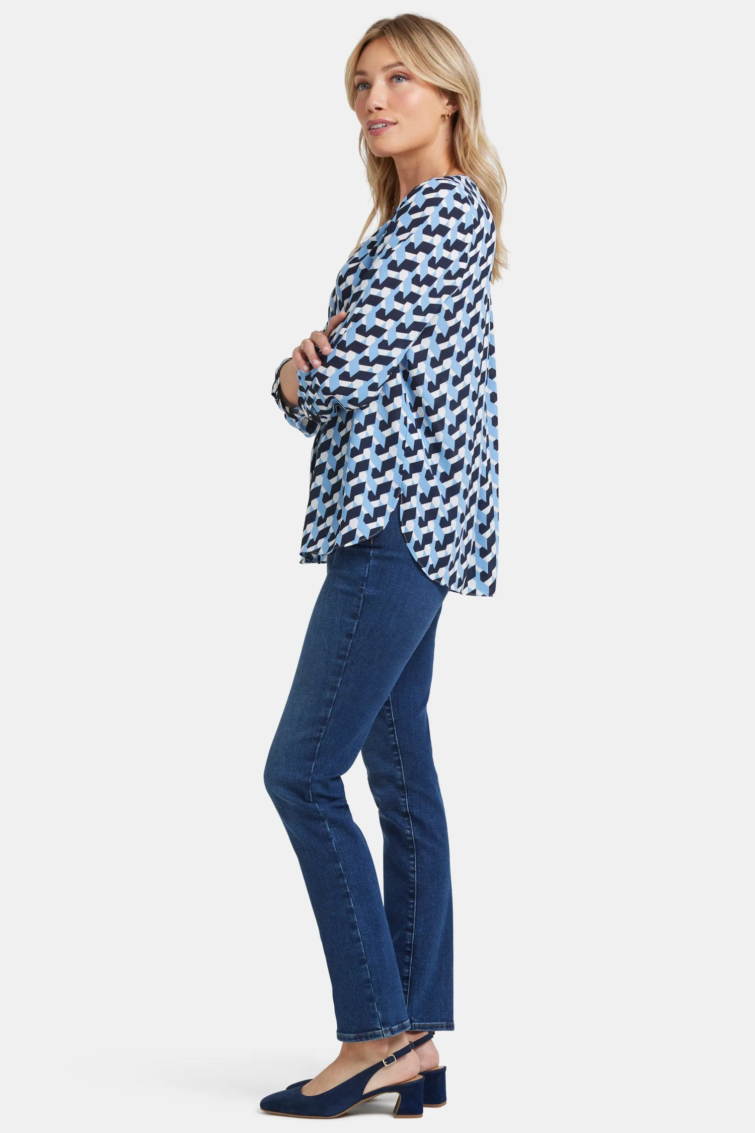 Pintuck Blouse - Vista Geo sold by NYDJ product image thumbnail 3