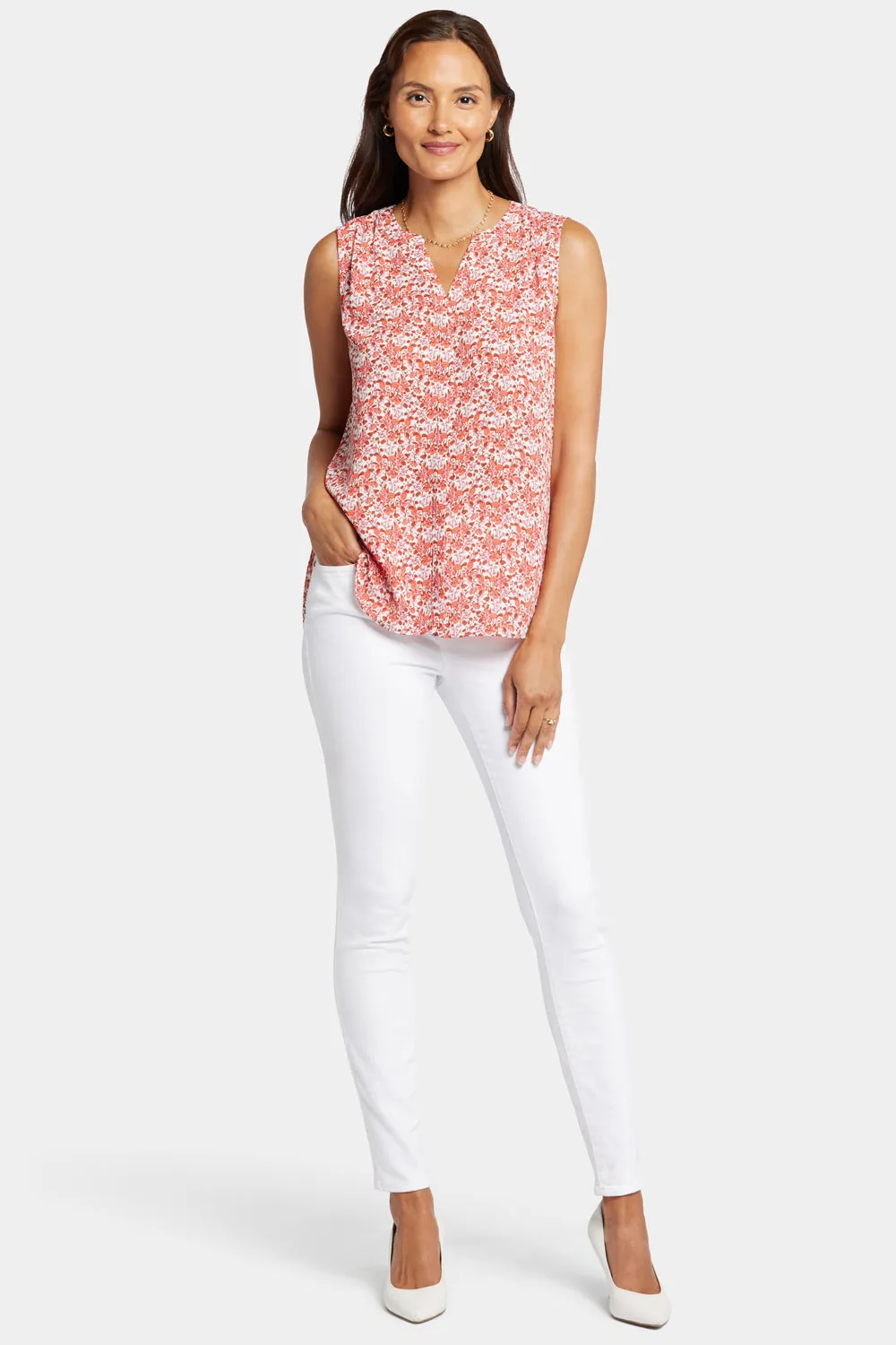 Sleeveless Pintuck Blouse  - Pollyanna sold by NYDJ product image thumbnail 5