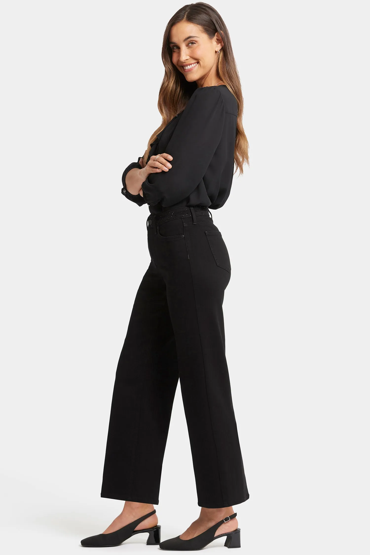 Teresa Wide Leg Jeans - Black Rinse sold by NYDJ product image thumbnail 5