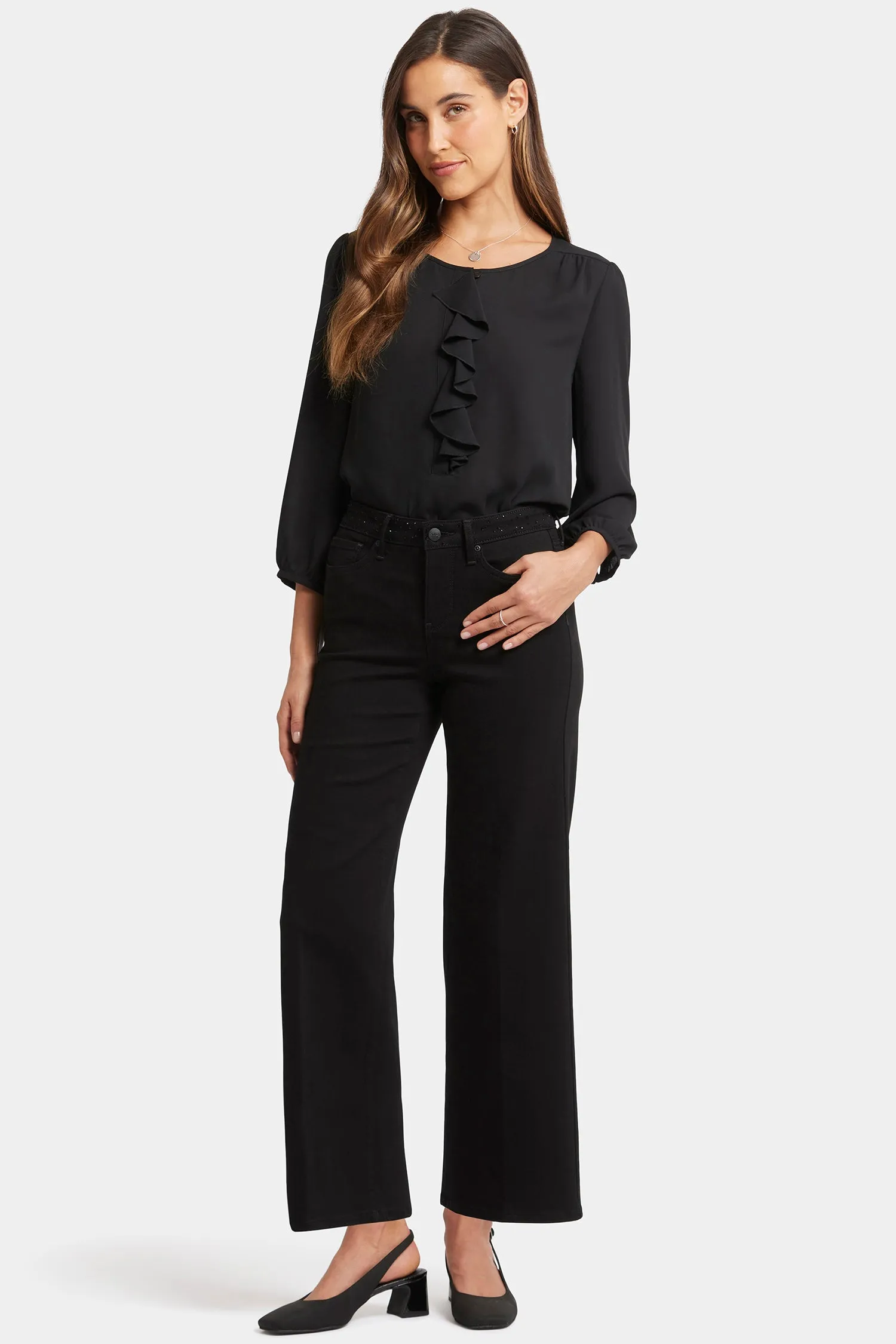 Teresa Wide Leg Jeans - Black Rinse sold by NYDJ product image thumbnail 4