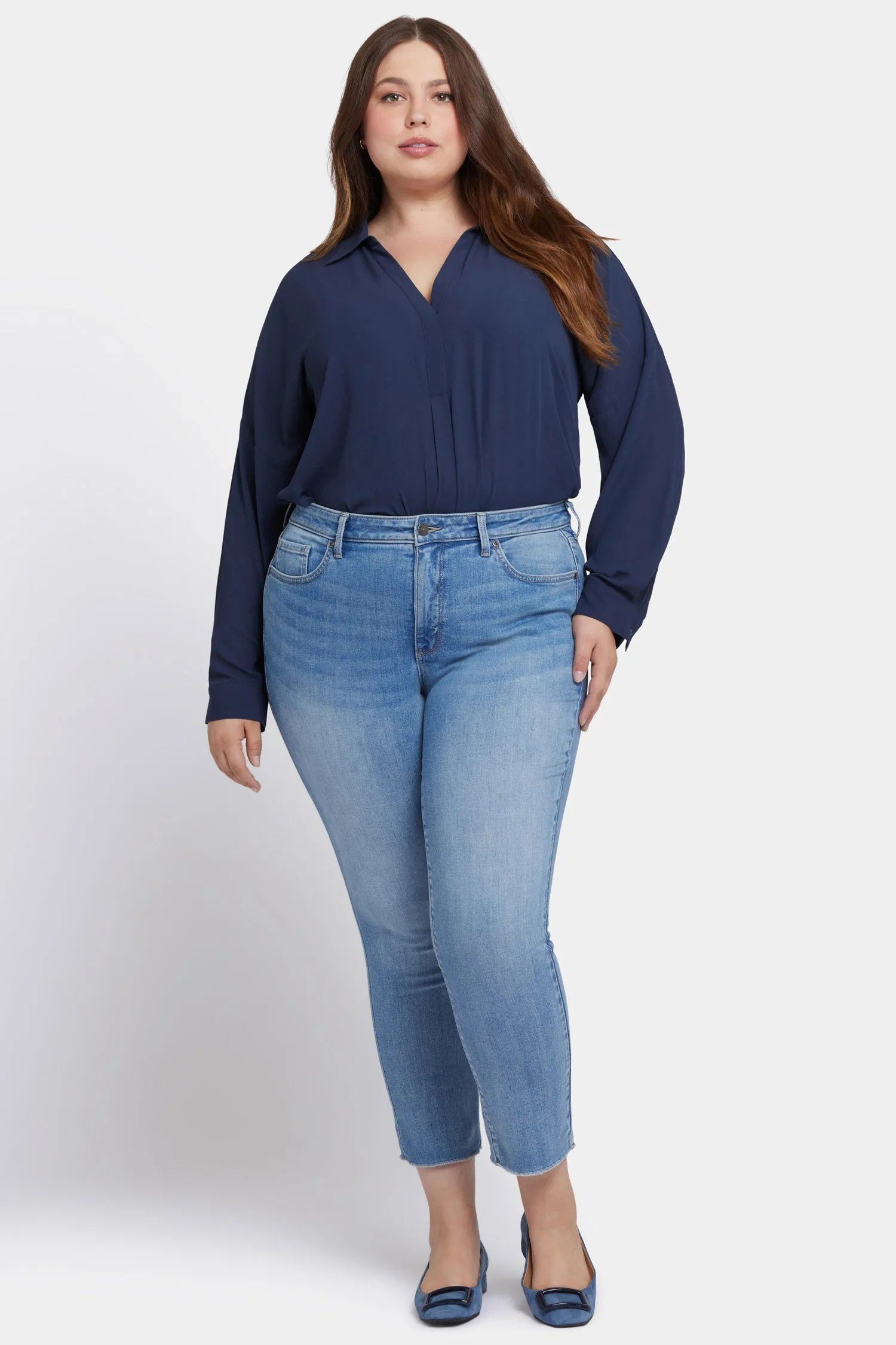 Sheri Slim Ankle Jeans In Plus Size - Blue Valley sold by NYDJ product image thumbnail 4
