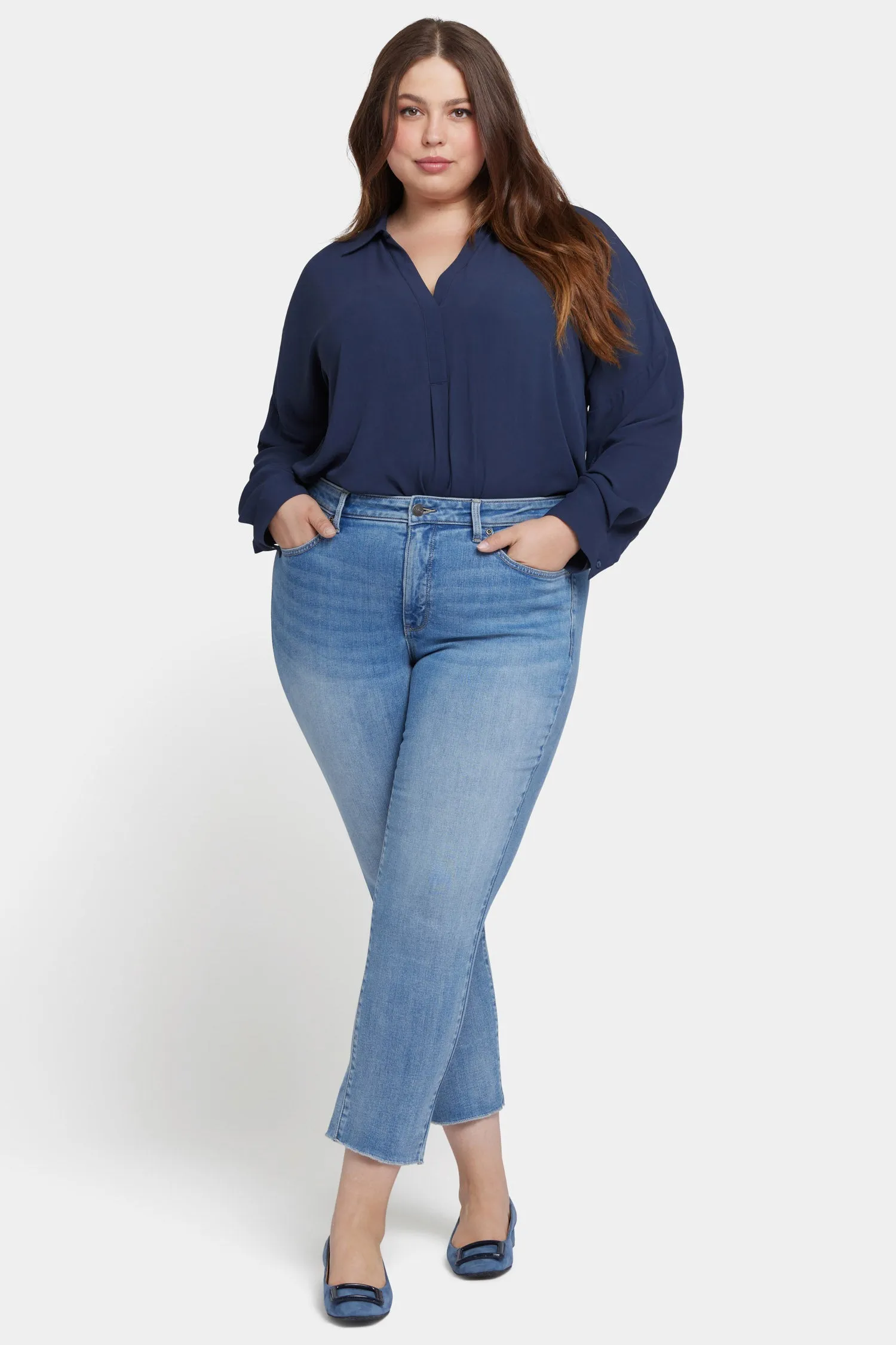 Sheri Slim Ankle Jeans In Plus Size - Blue Valley sold by NYDJ