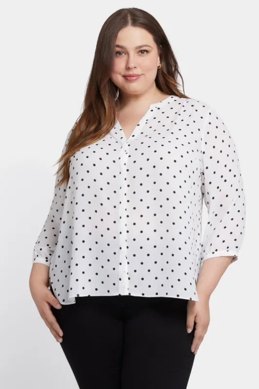 Pintuck Blouse In Plus Size - Stellar Dot sold by NYDJ