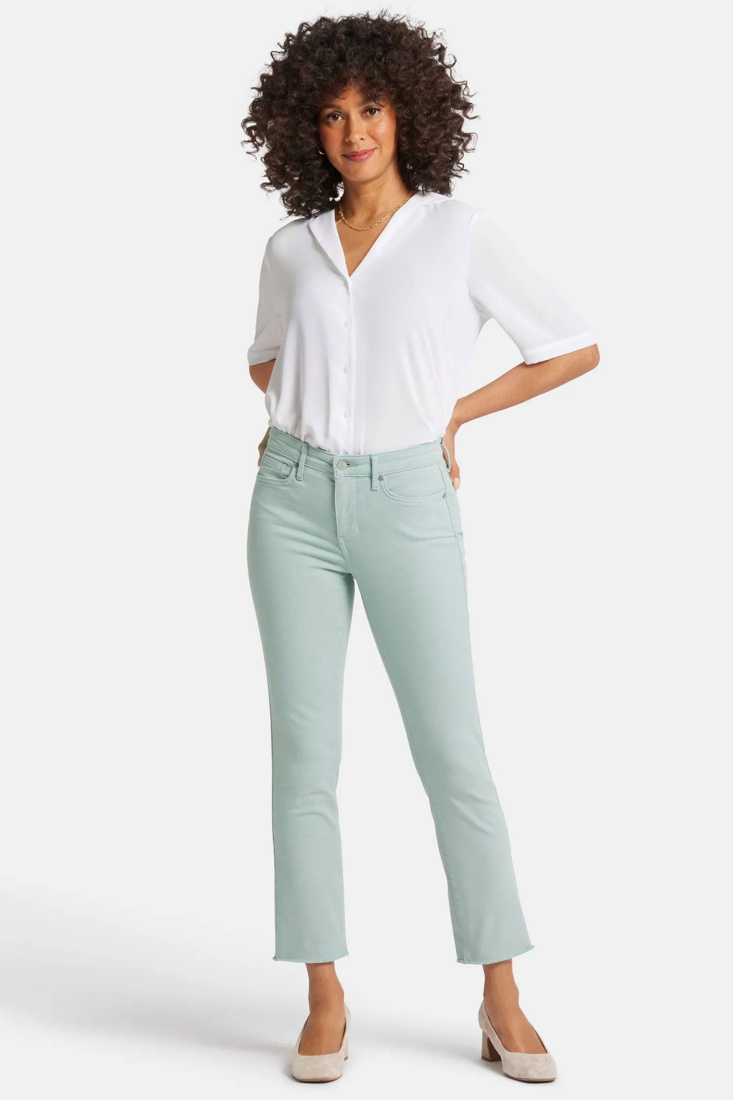 Sheri Slim Ankle Jeans - Snowpass Mint sold by NYDJ product image thumbnail 4