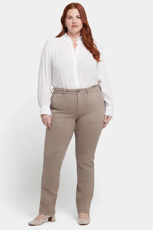 Marilyn Straight Jeans In Plus Size - Country Oak sold by NYDJ