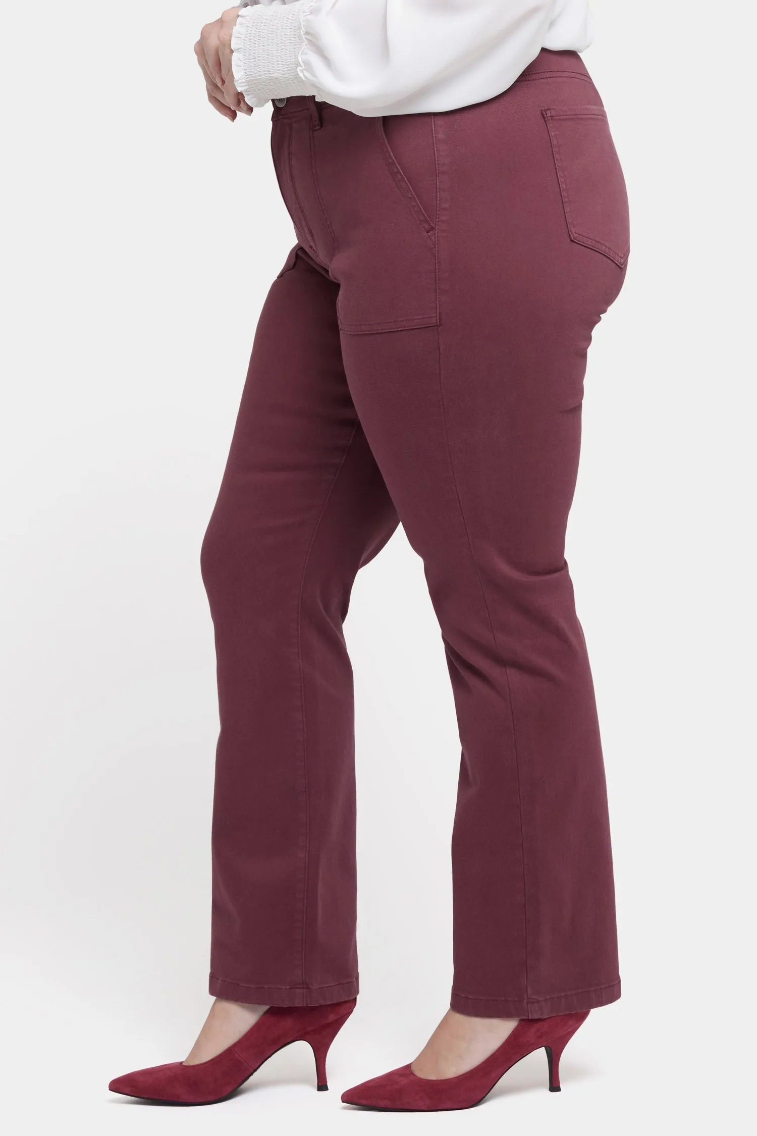 Marilyn Straight Jeans In Plus Size - Dark Cherry sold by NYDJ product image thumbnail 3