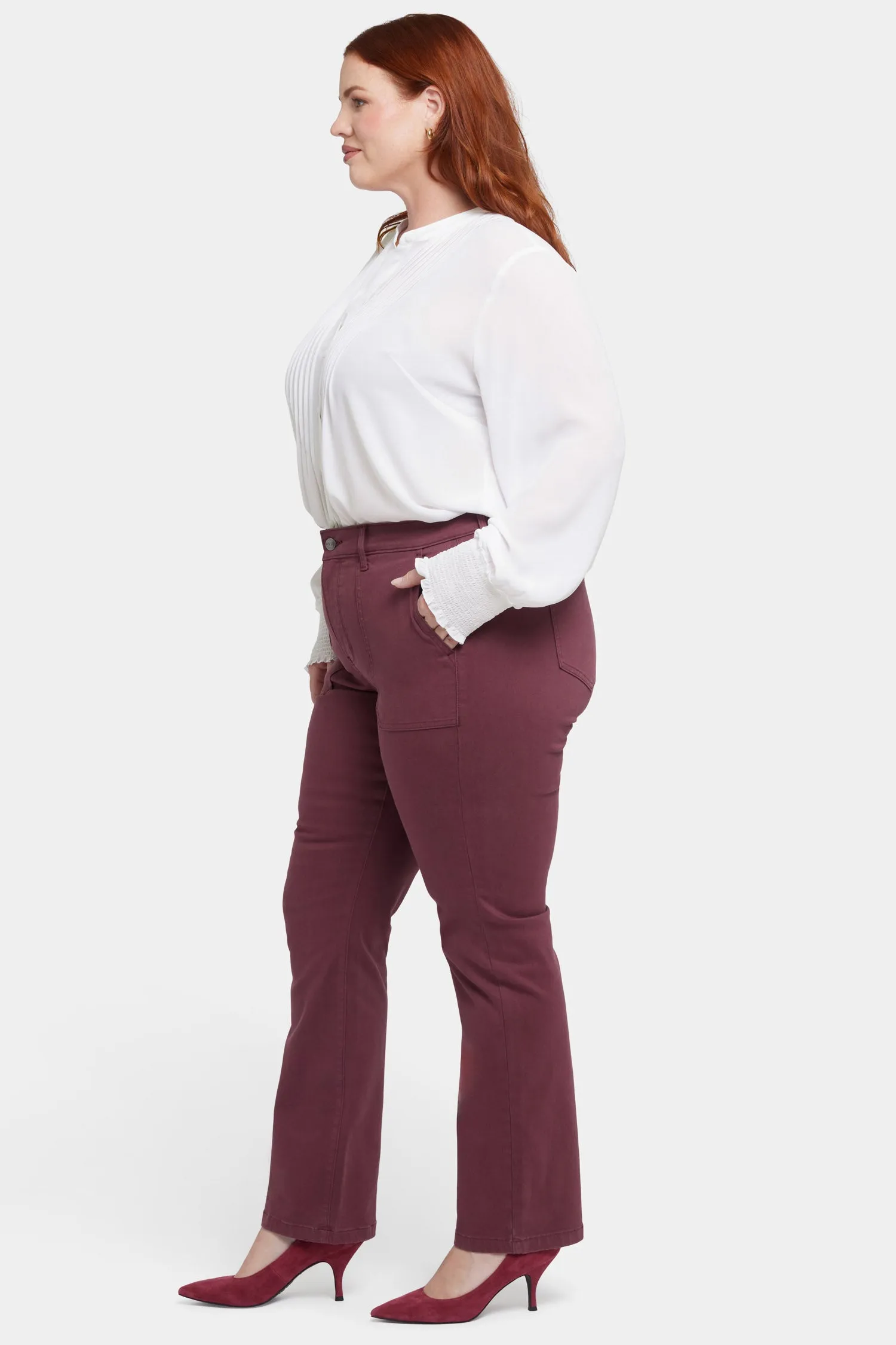 Marilyn Straight Jeans In Plus Size - Dark Cherry sold by NYDJ product image thumbnail 5