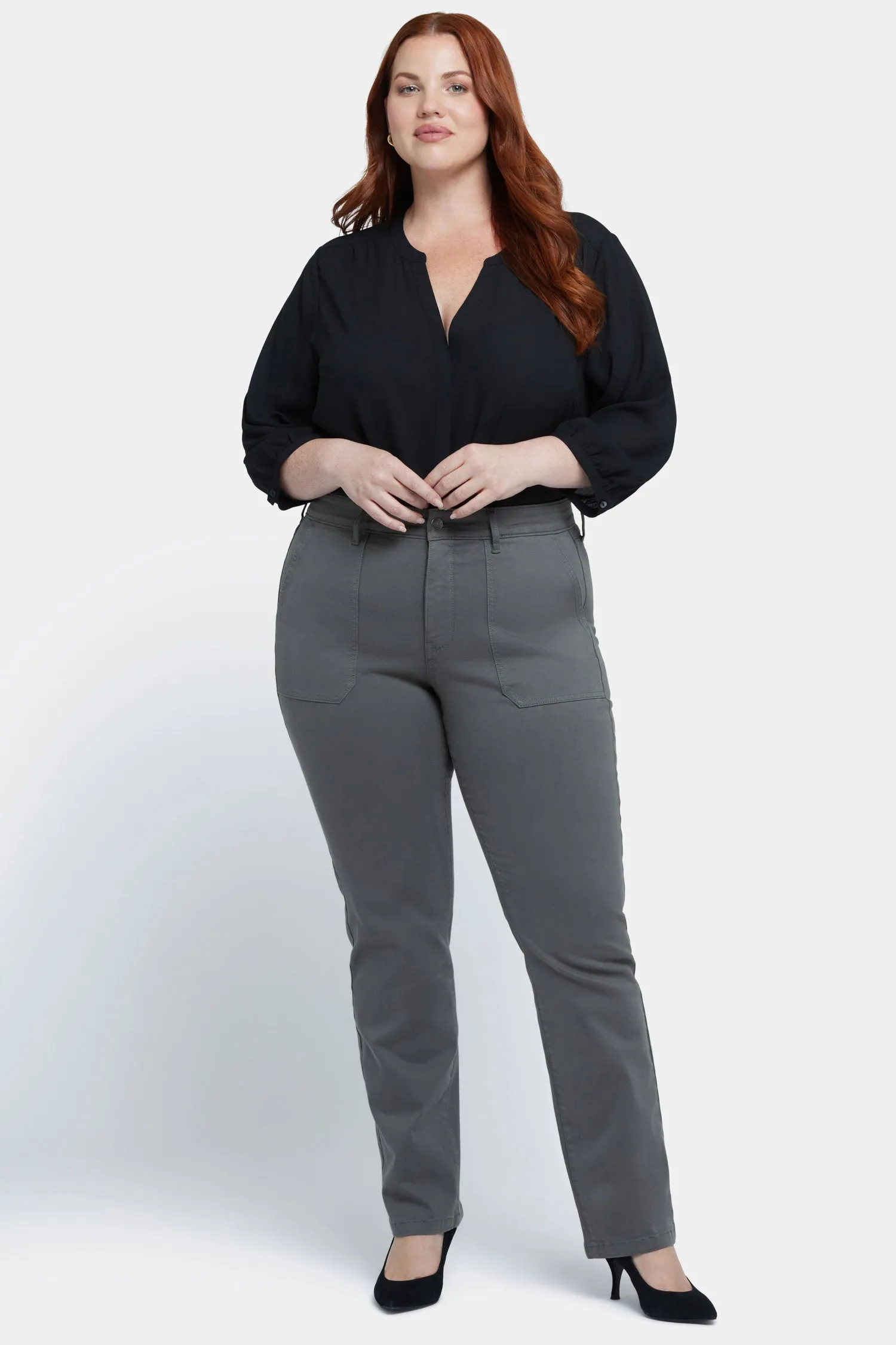 Marilyn Straight Jeans In Plus Size - Vine Leaf sold by NYDJ product image thumbnail 4