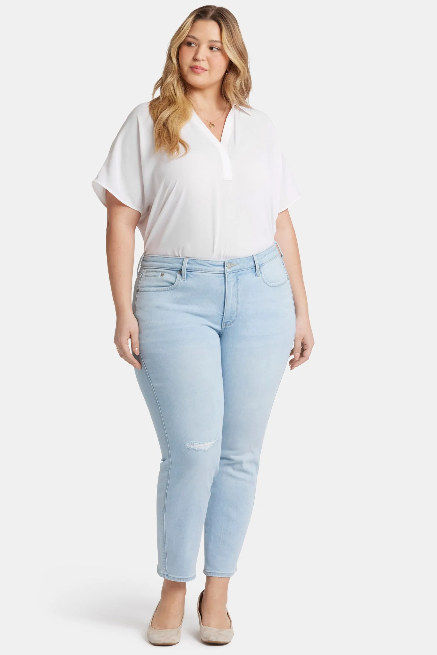 Stella Tapered Ankle Jeans In Plus Size - Estrella sold by NYDJ