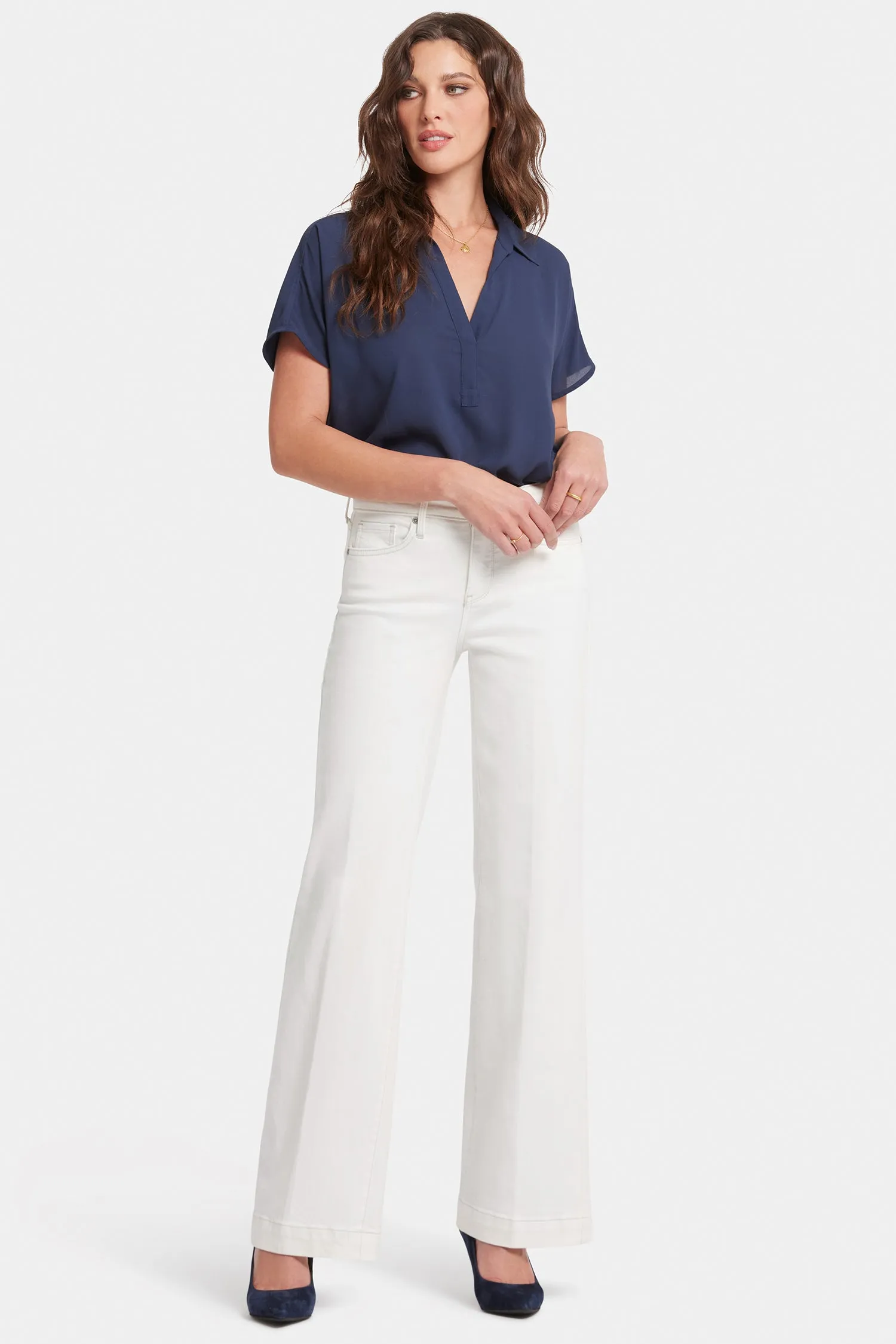Teresa Wide Leg Jeans - Winter White sold by NYDJ