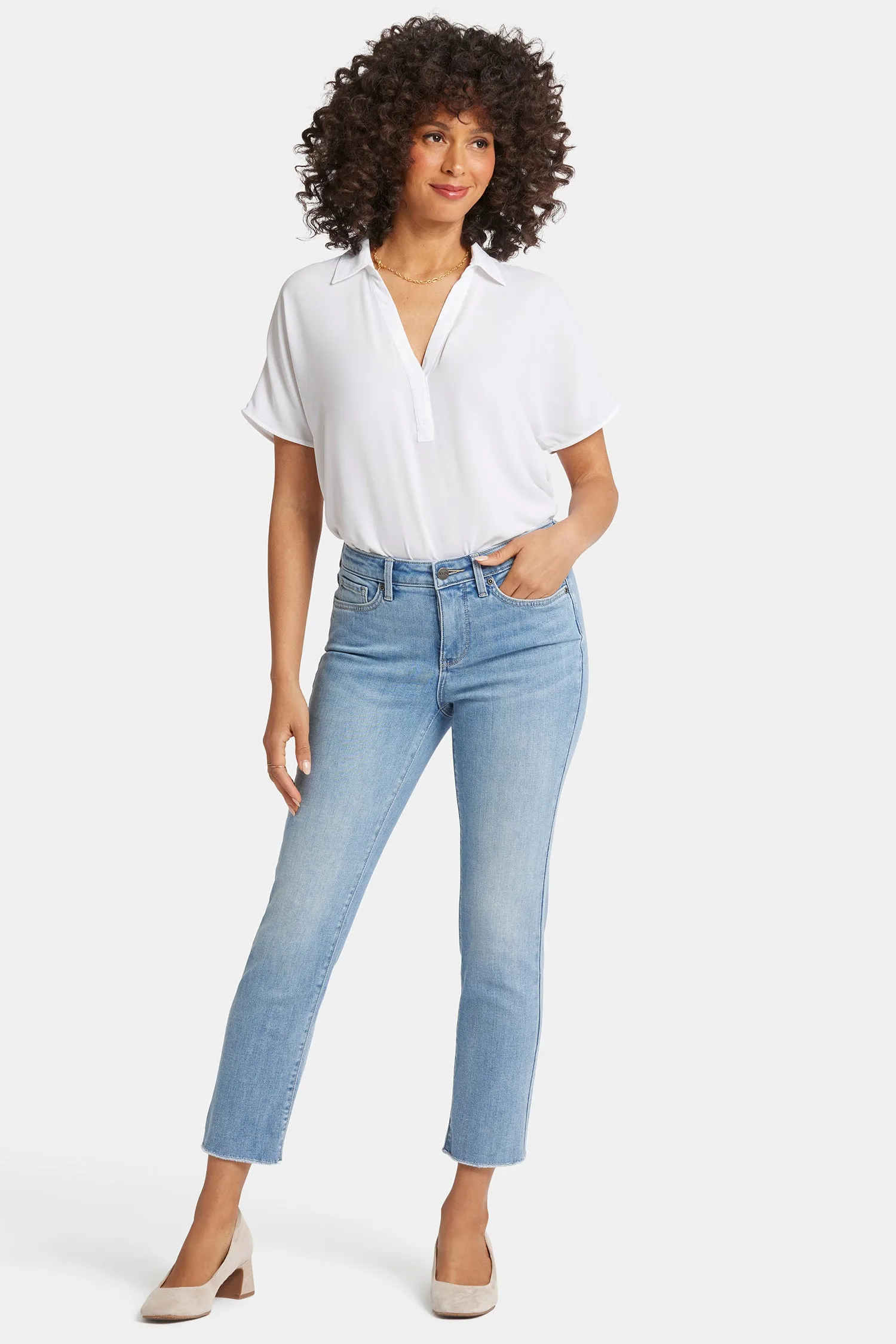 Sheri Slim Ankle Jeans In Petite - Blue Valley sold by NYDJ product image thumbnail 4