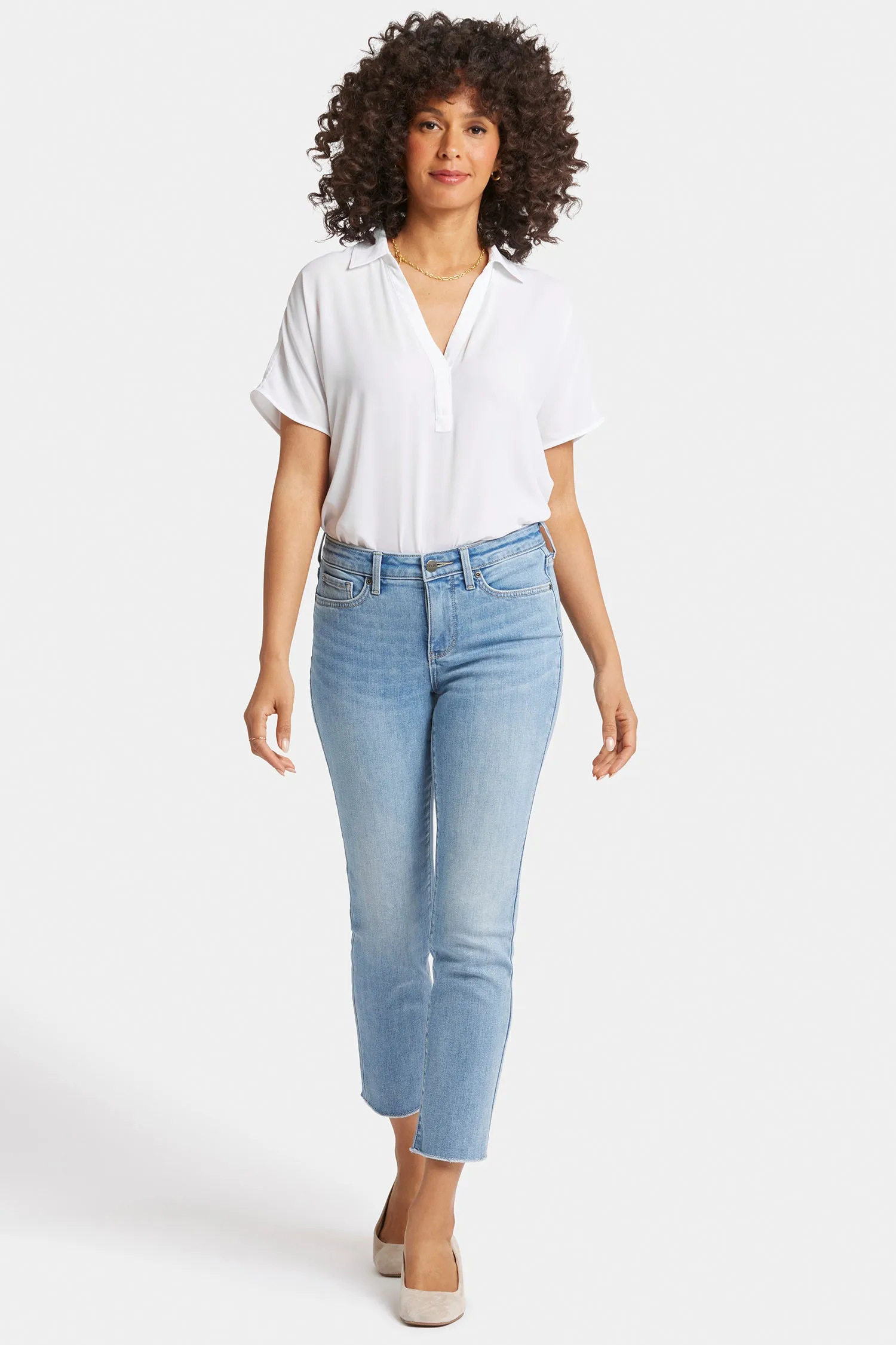 Sheri Slim Ankle Jeans In Petite - Blue Valley sold by NYDJ