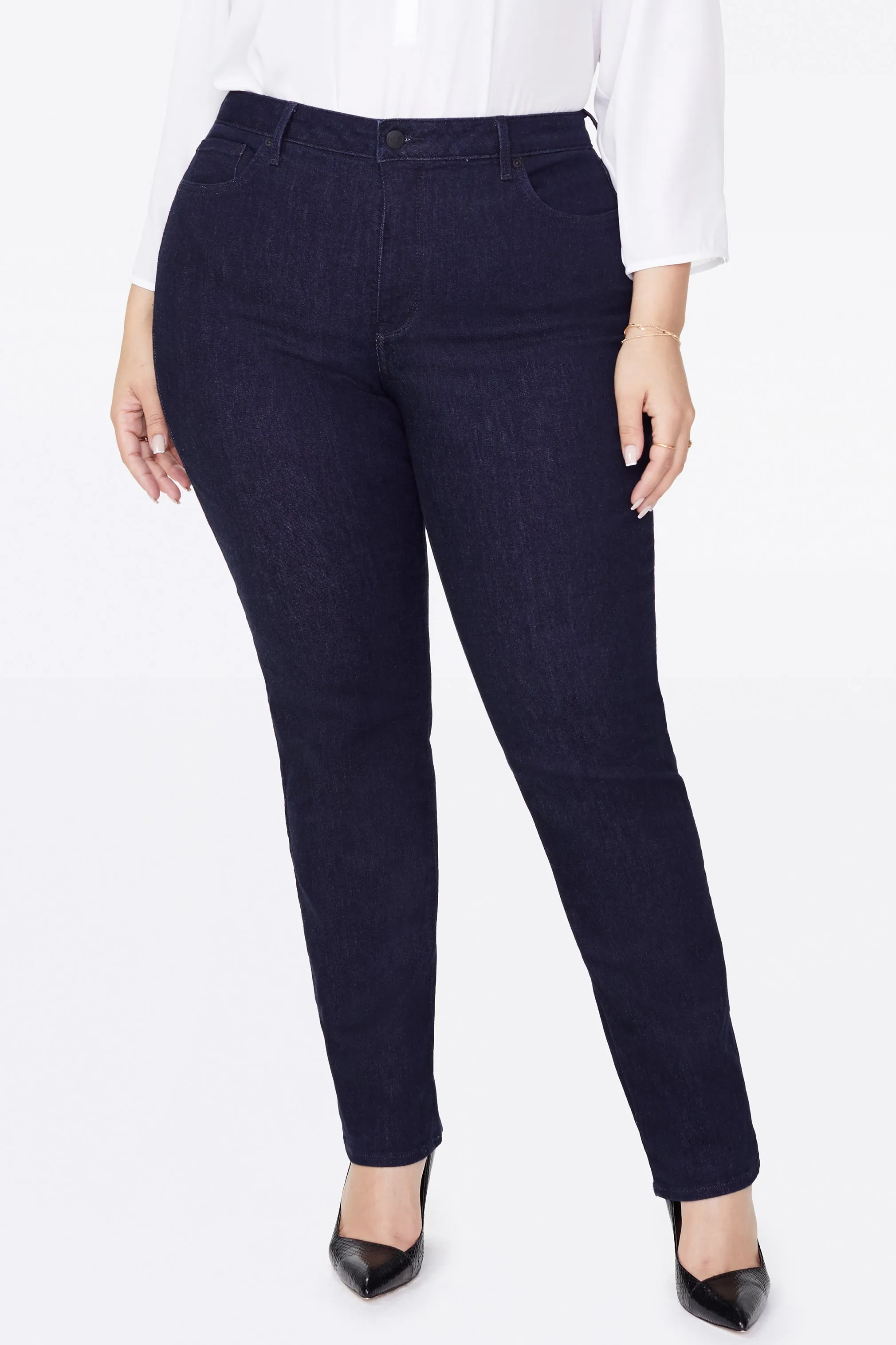 Sheri Slim Jeans In Plus Size - Rinse sold by NYDJ