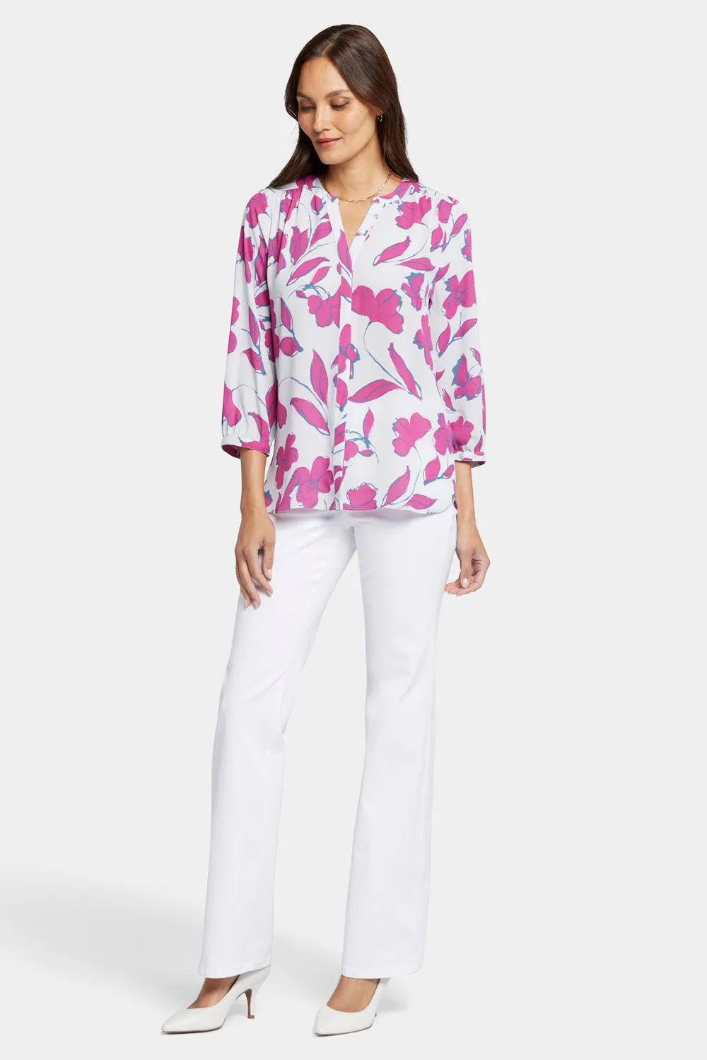 Pintuck Blouse - Ophelia's Orchid sold by NYDJ product image thumbnail 5