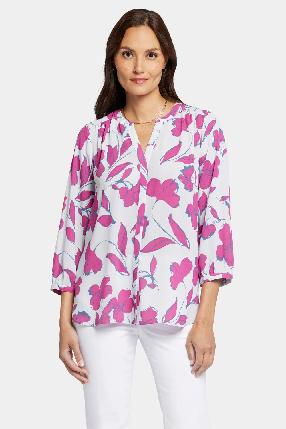 Pintuck Blouse - Ophelia's Orchid sold by NYDJ