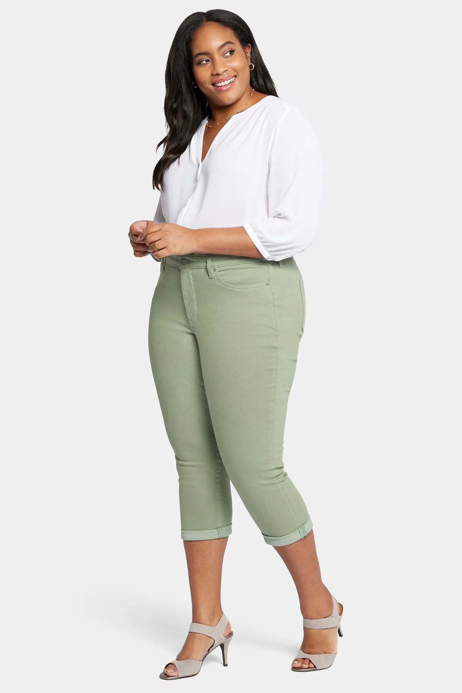 Chloe Skinny Capri Jeans In Plus Size - English Ivy sold by NYDJ product image thumbnail 5
