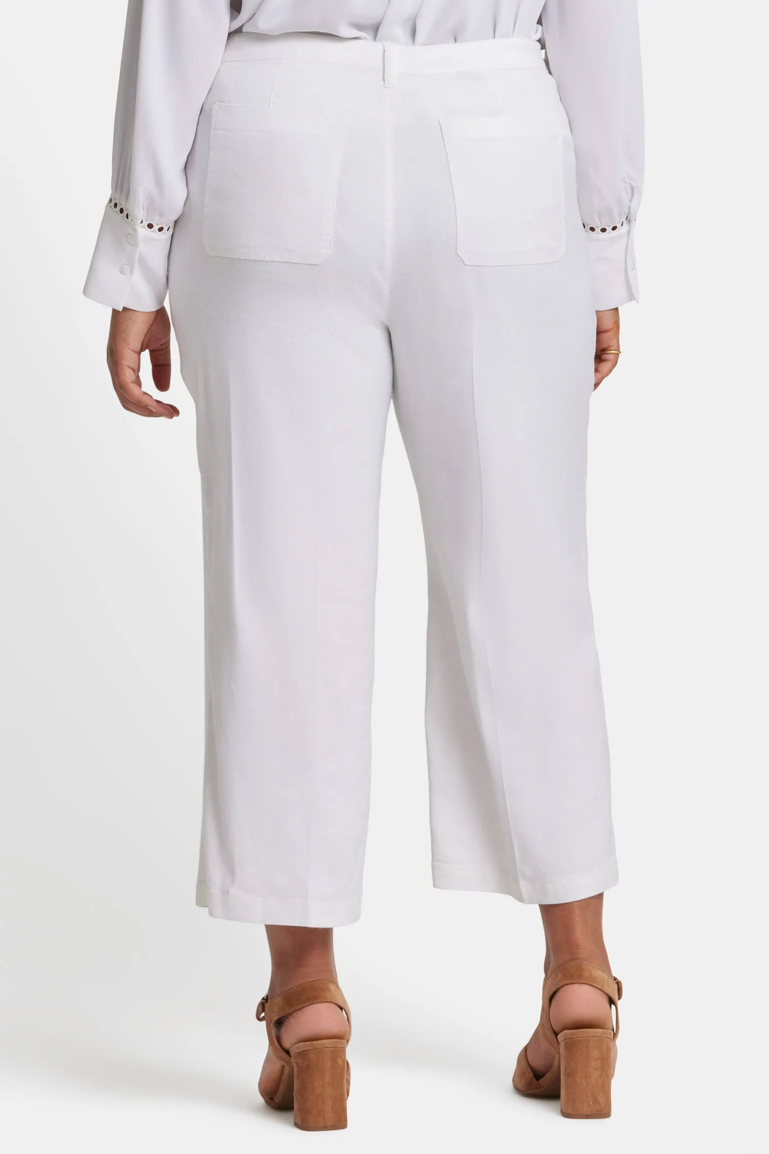 Wide Leg Cargo Capri Pants In Plus Size - Optic White sold by NYDJ product image thumbnail 2