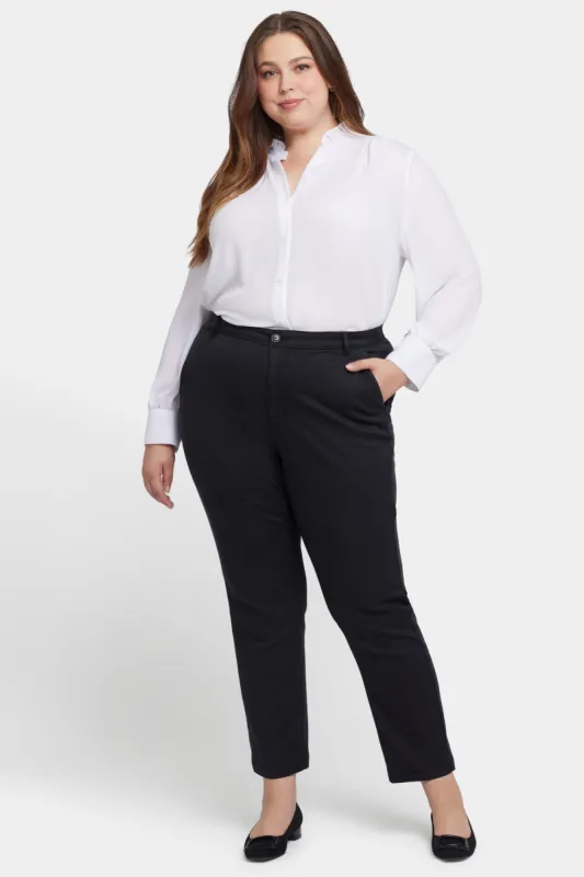Sadie Slim Pants In Plus Size - Black sold by NYDJ