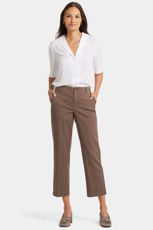 Marilyn Straight Ankle Pants - Dark Wood sold by NYDJ