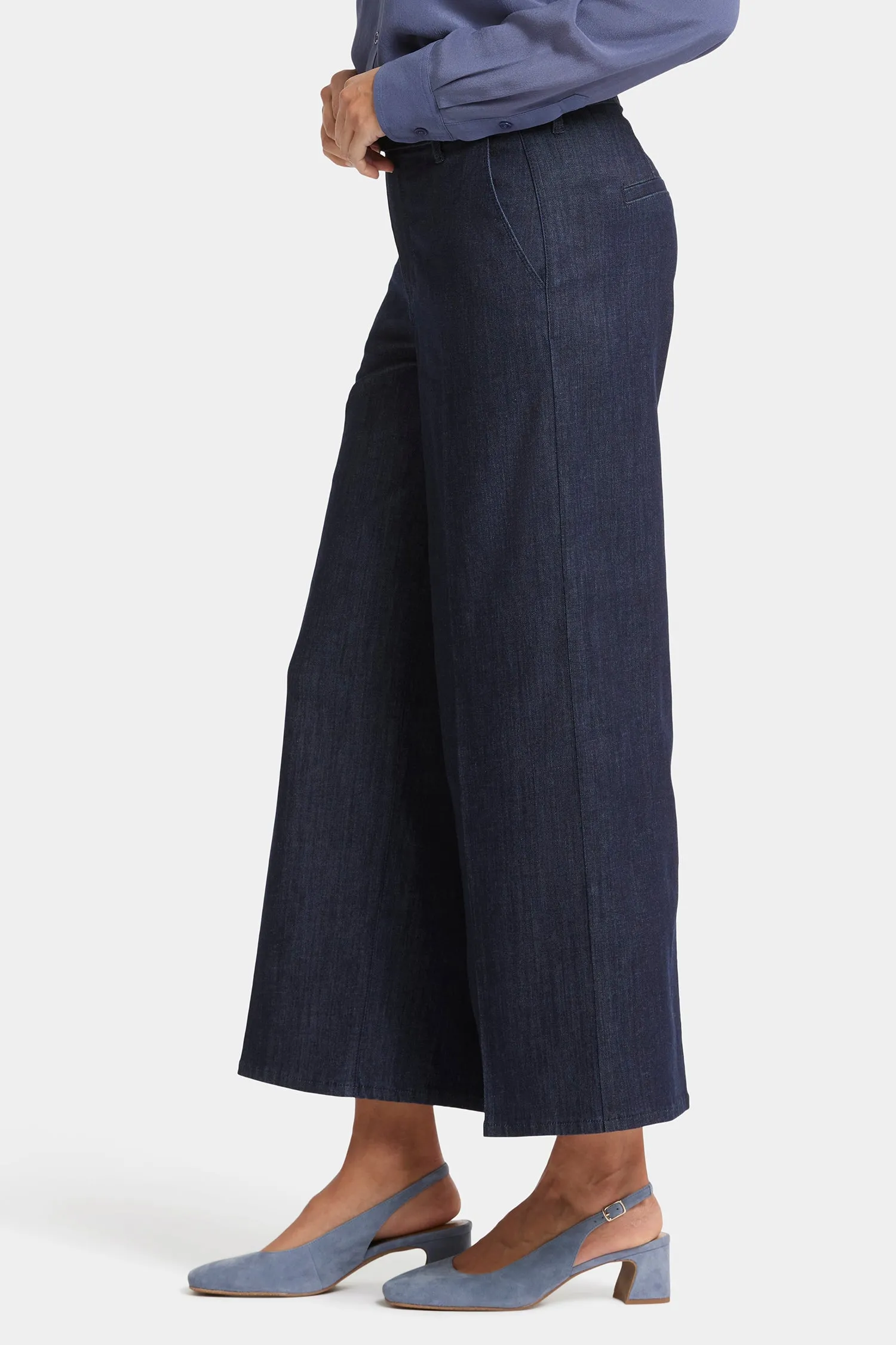 Mona Wide Leg Trouser Ankle Jeans - Lightweight Rinse sold by NYDJ product image thumbnail 3
