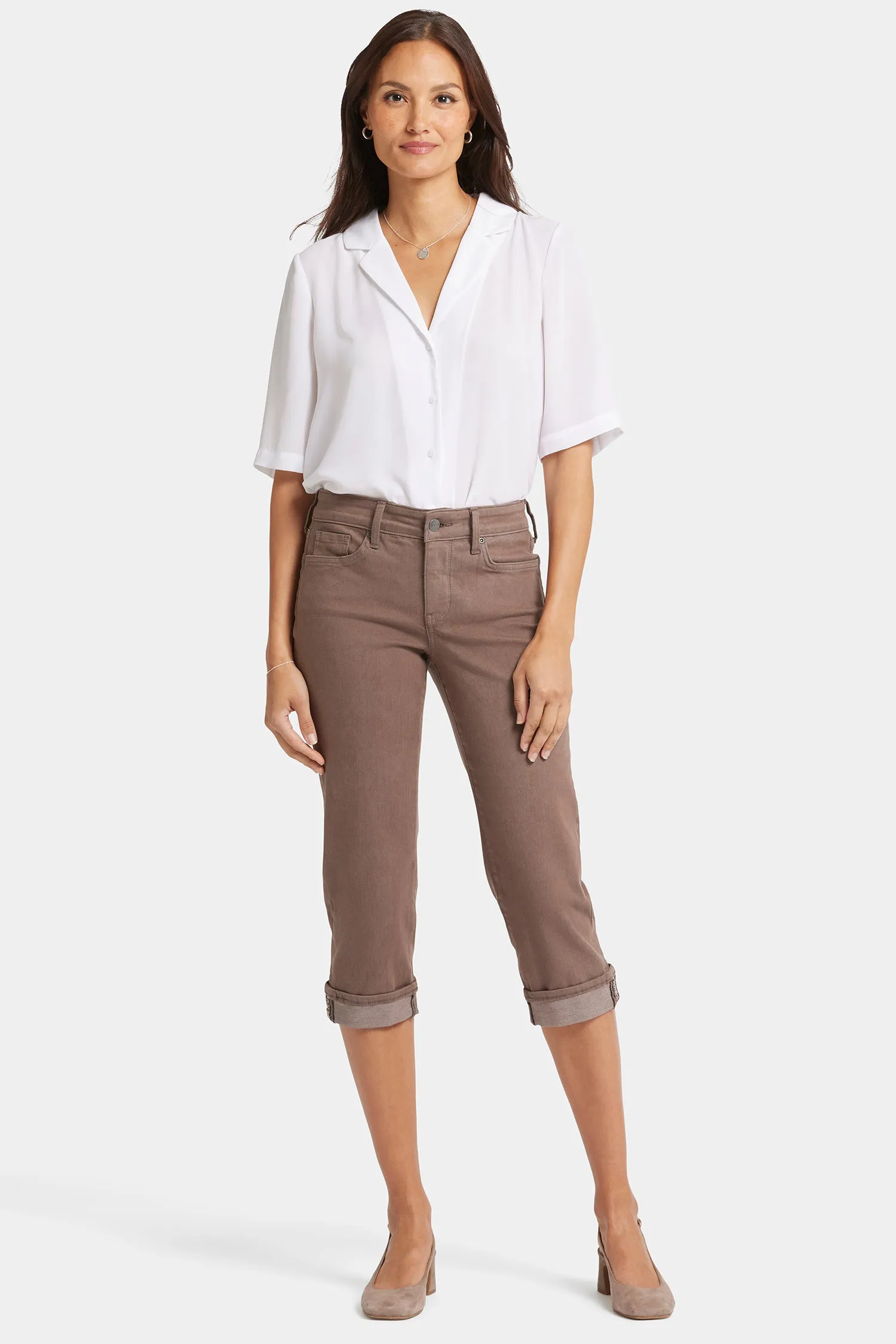 Marilyn Straight Crop Jeans - Dark Wood sold by NYDJ product image thumbnail 4