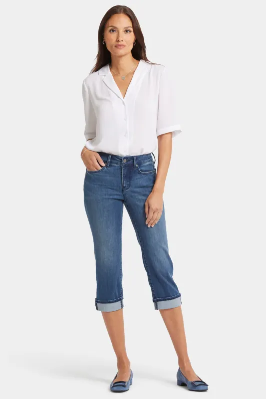 Marilyn Straight Crop Jeans In Petite - Blue Ridge sold by NYDJ