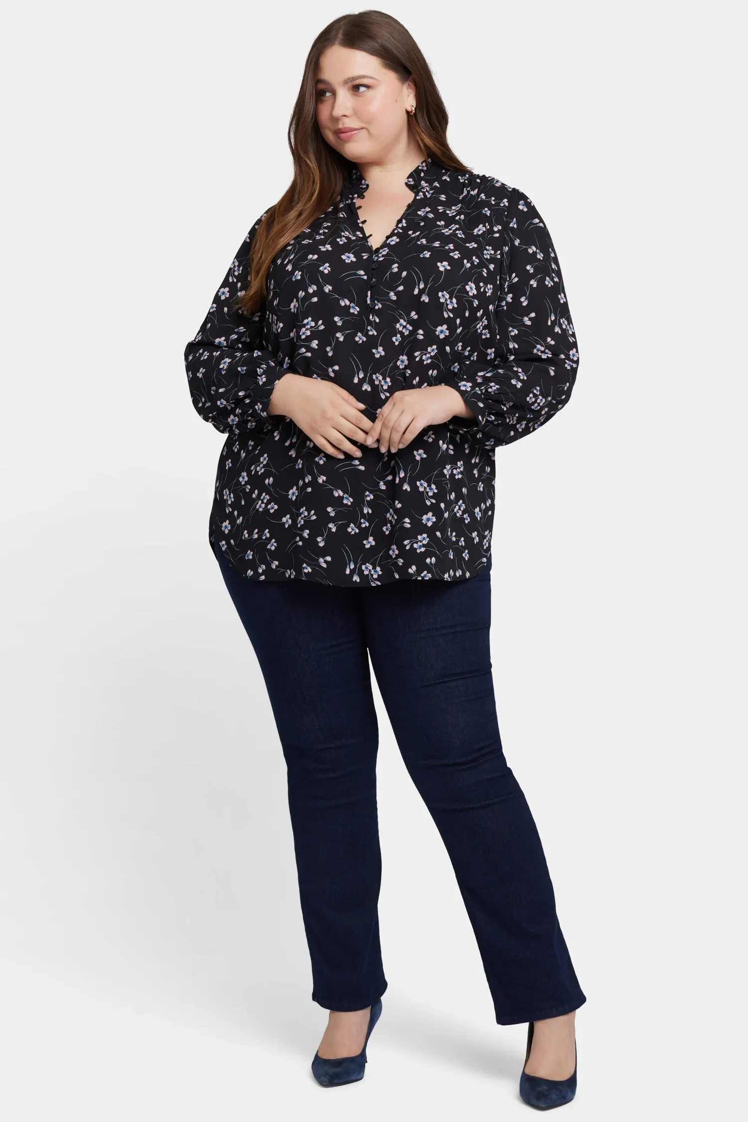 Hannah Blouse In Plus Size - Cascade Petals sold by NYDJ product image thumbnail 5