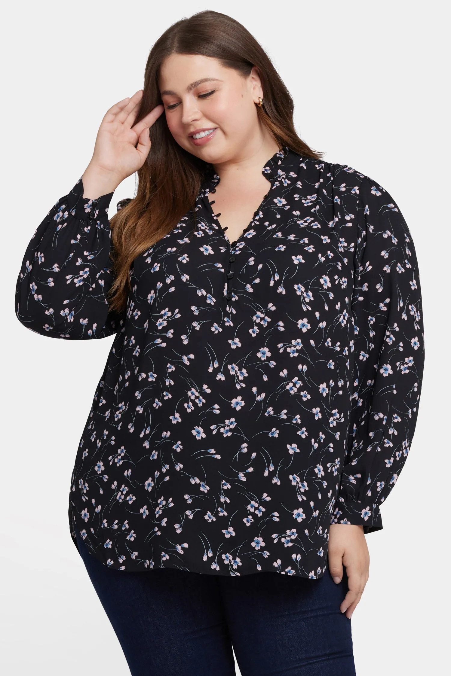 Hannah Blouse In Plus Size - Cascade Petals sold by NYDJ product image thumbnail 4