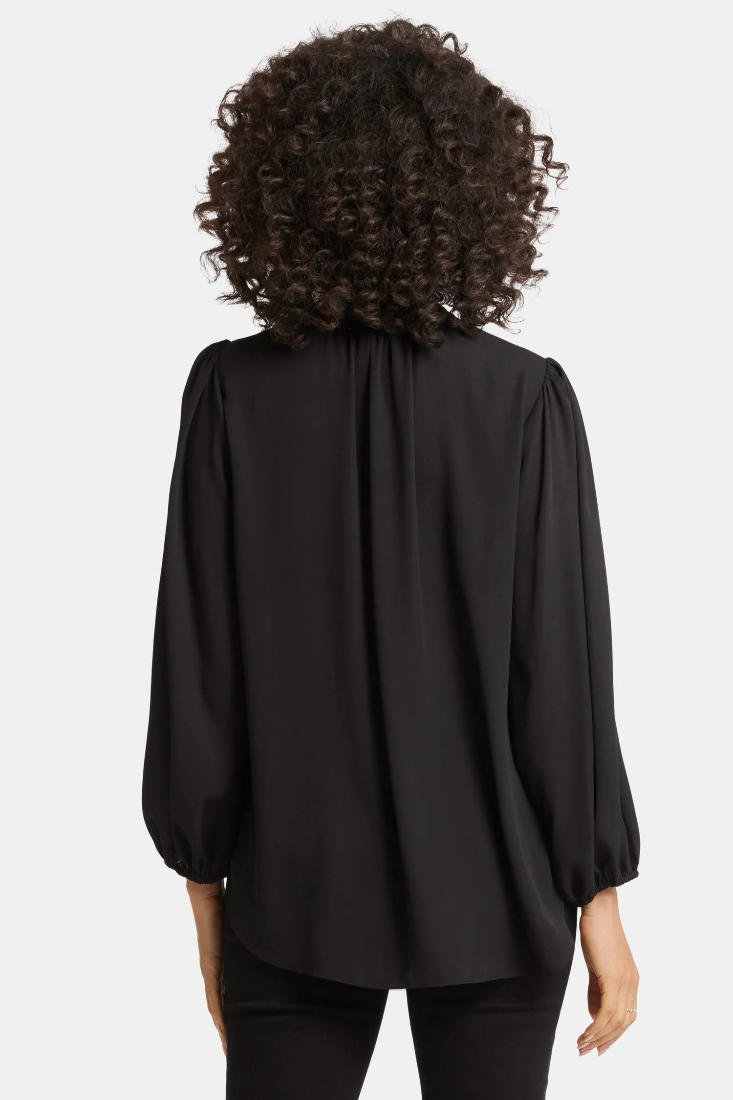 Puff Sleeve Popover Top - Black sold by NYDJ product image thumbnail 2