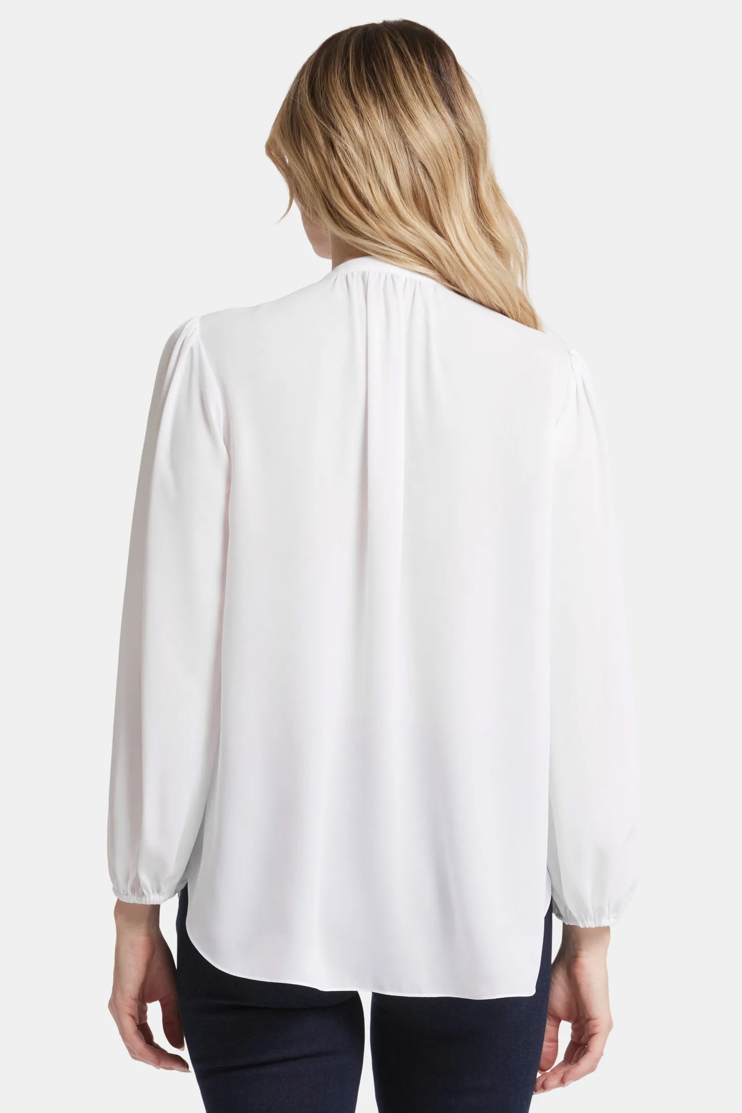 Puff Sleeve Popover Top - Optic White sold by NYDJ product image thumbnail 2
