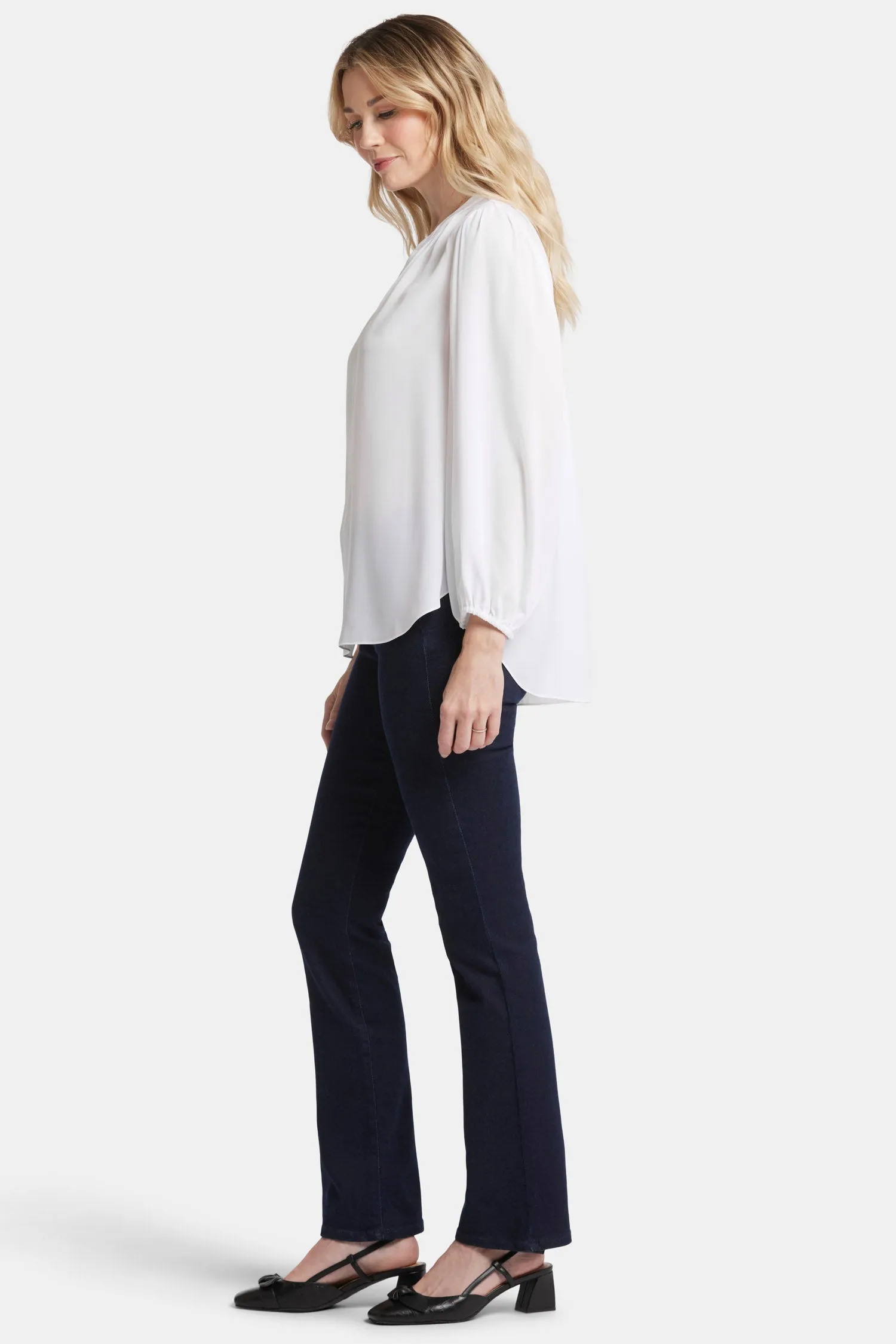 Puff Sleeve Popover Top - Optic White sold by NYDJ product image thumbnail 3